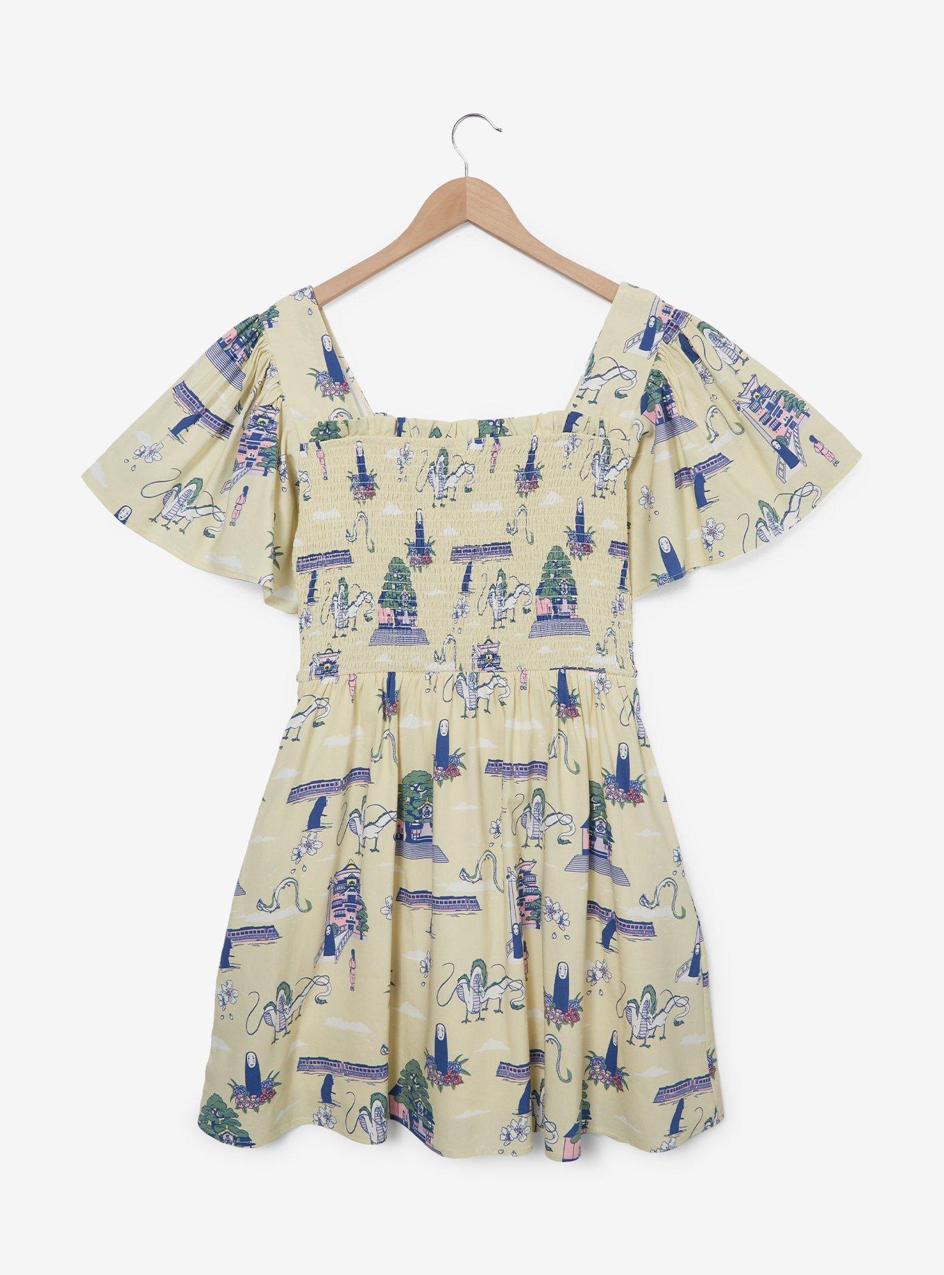 Studio Ghibli Spirited Away Haku Allover Print Smock Dress, , hi-res