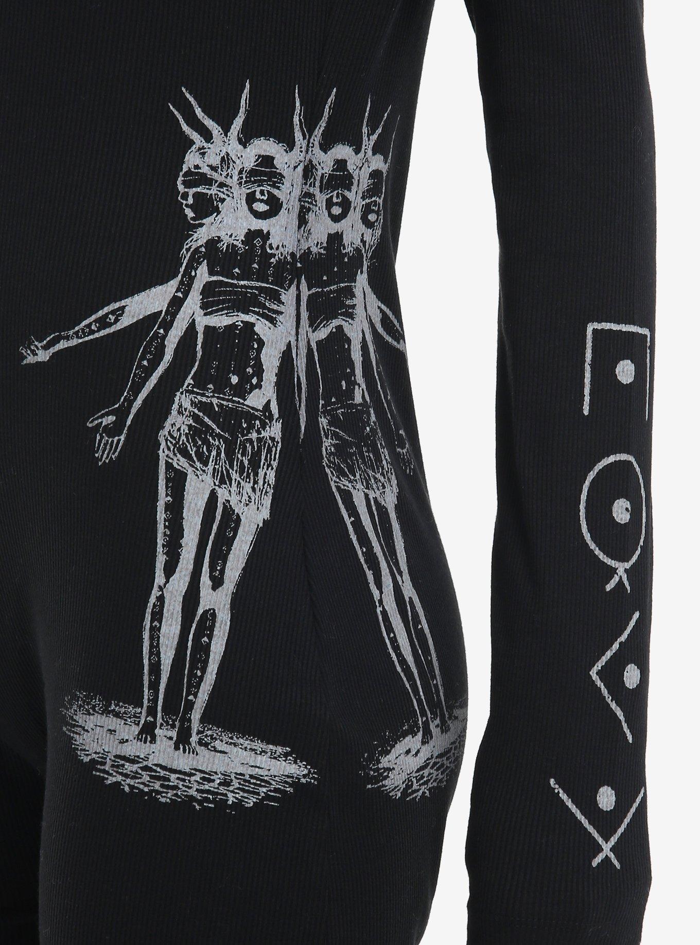 Sleep Token Symbols Long-Sleeve Romper, BLACK, alternate