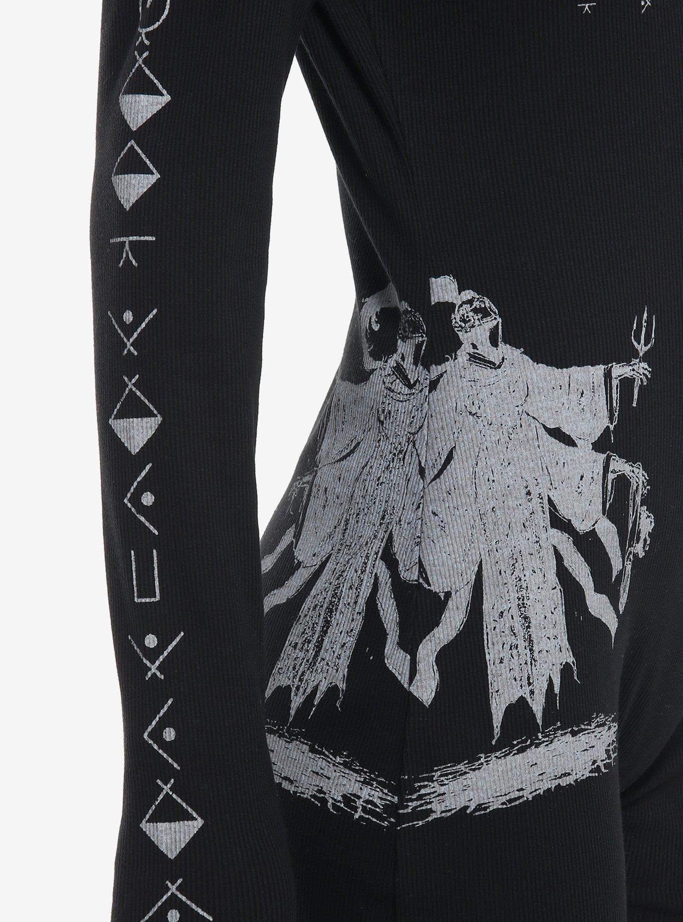 Sleep Token Symbols Long-Sleeve Romper, BLACK, alternate