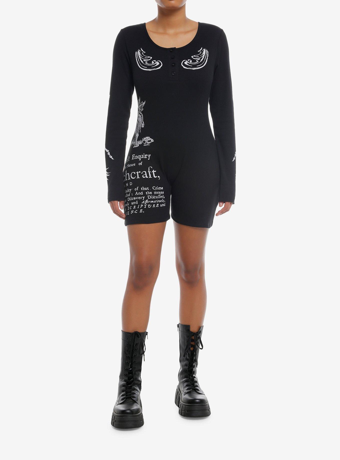 Rob Zombie Witchcraft Ribbed Romper, BLACK, alternate