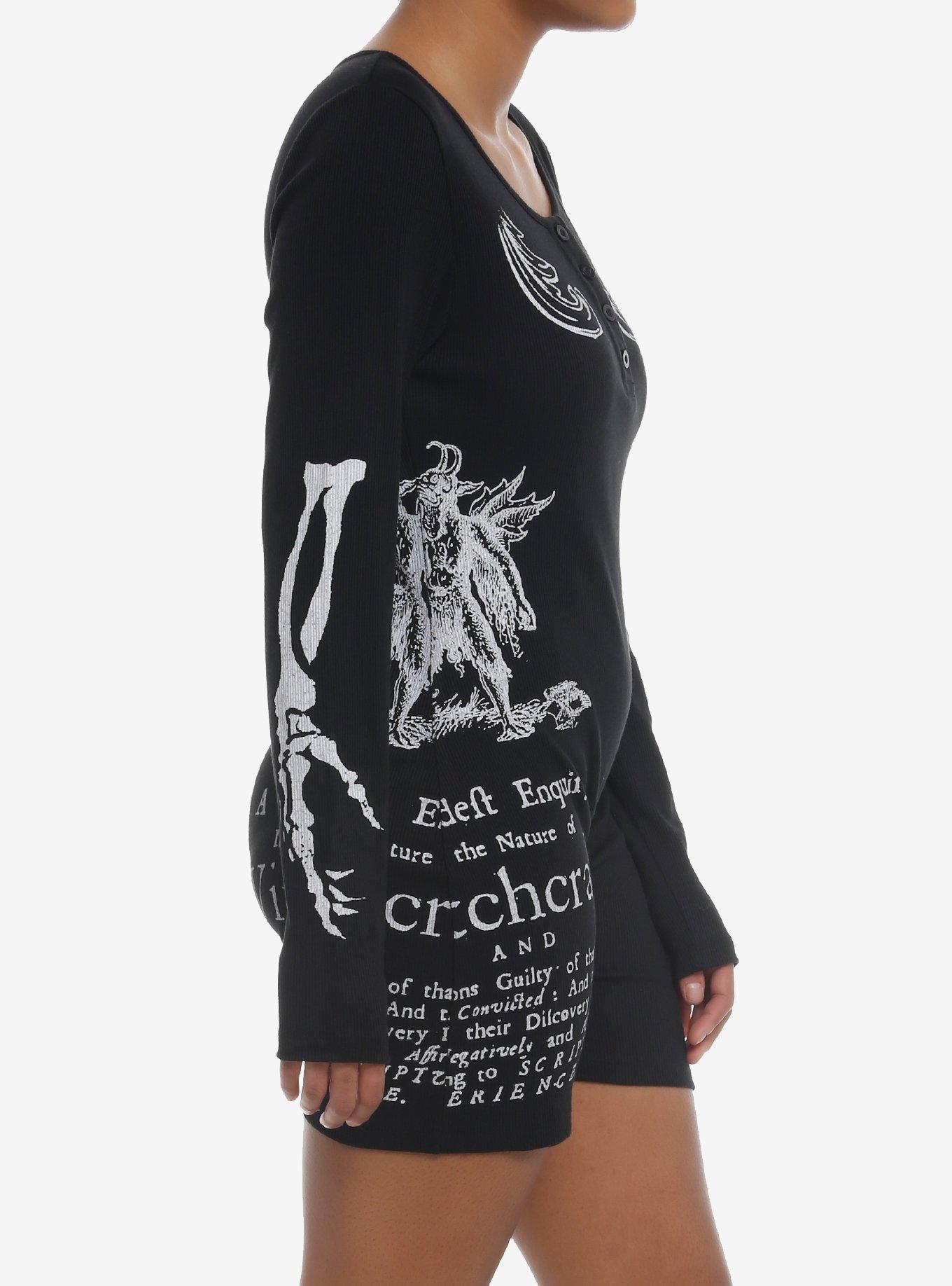 Rob Zombie Witchcraft Ribbed Romper, BLACK, alternate