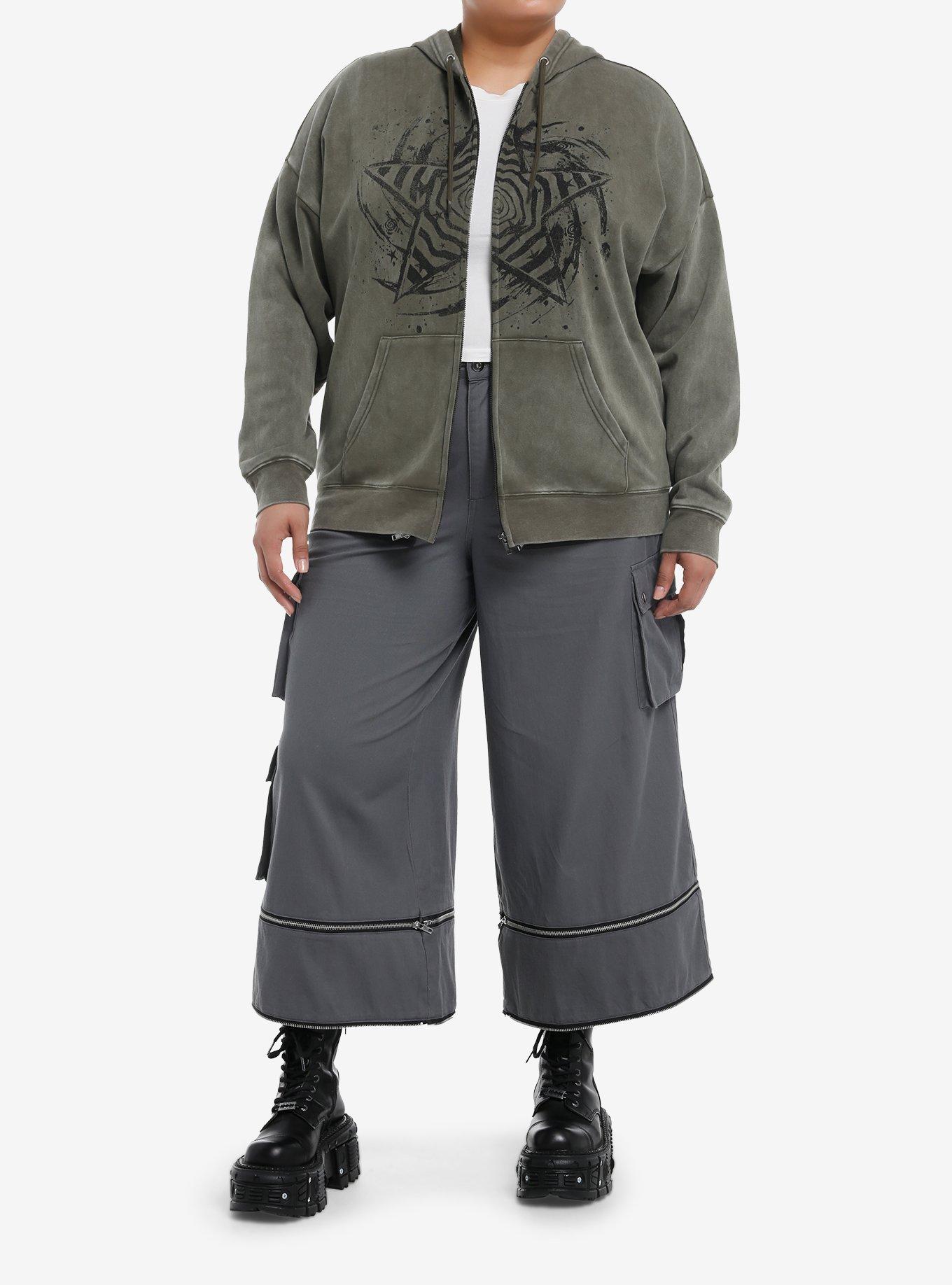 Social Collision Star Swirl Girls Hoodie Plus Size, , alternate