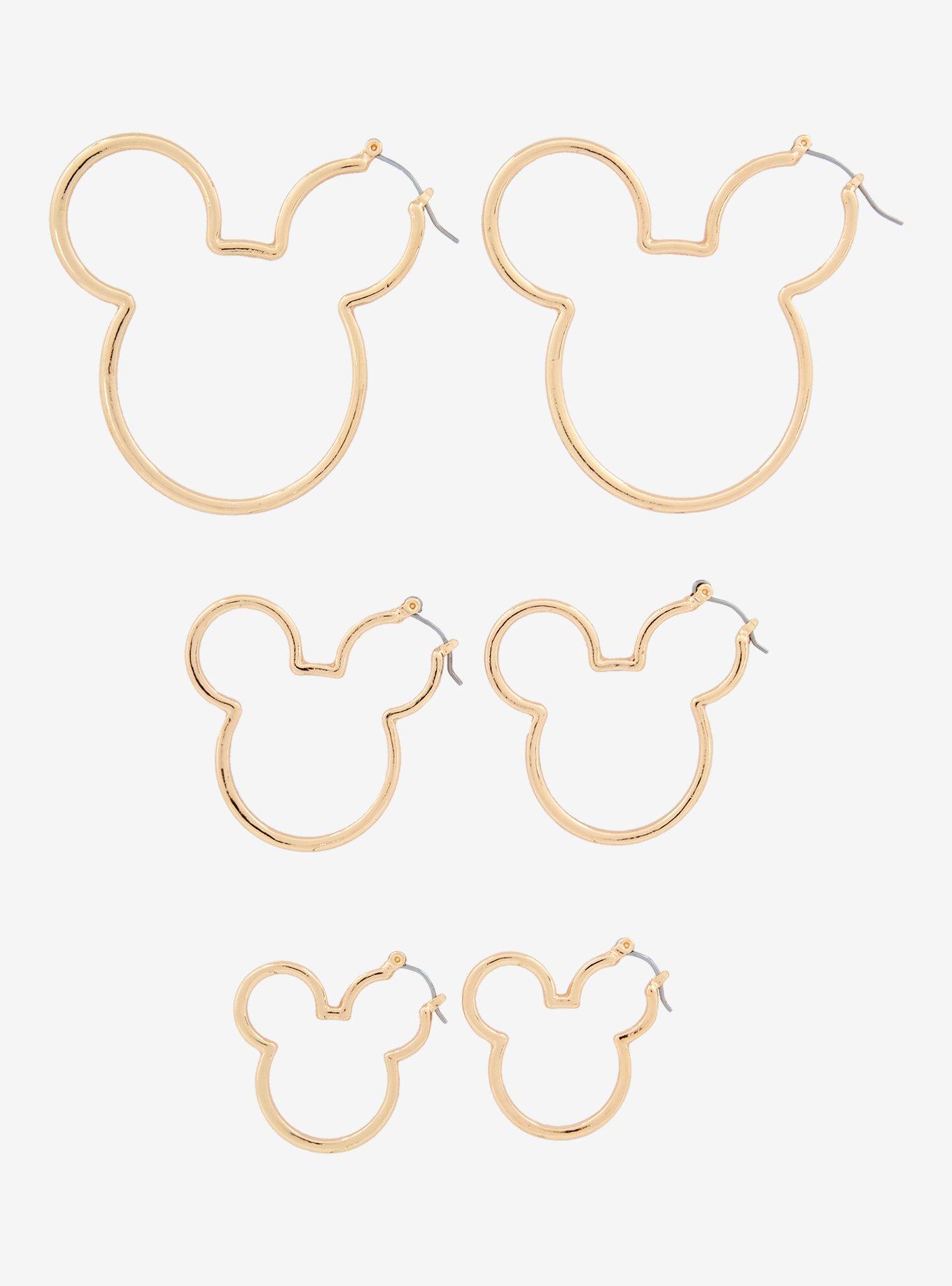Disney Mickey Mouse Silhouette Hoop Earring Set - BoxLunch Exclusive, , alternate