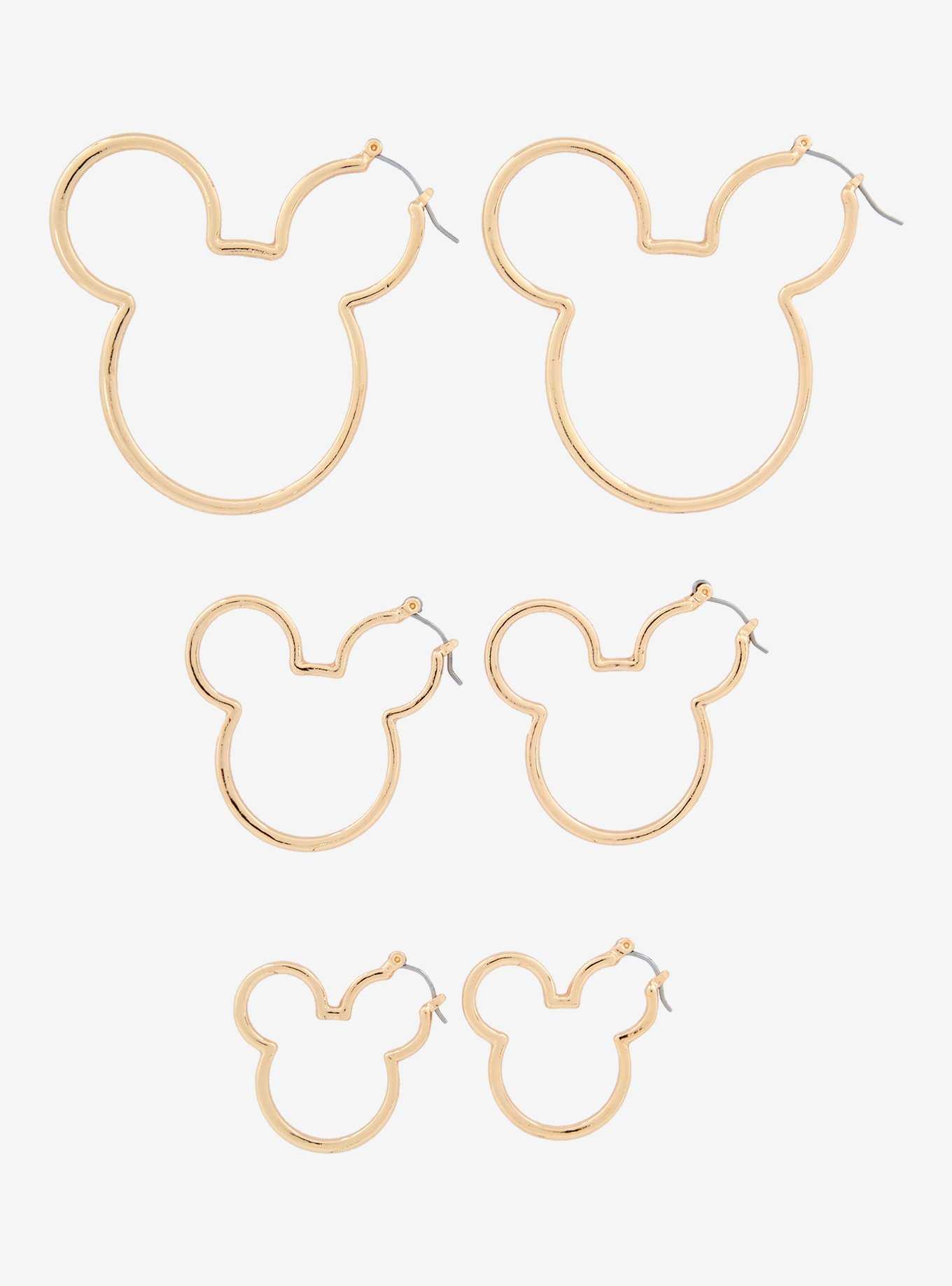 Disney Mickey Mouse Silhouette Hoop Earring Set - BoxLunch Exclusive, , hi-res