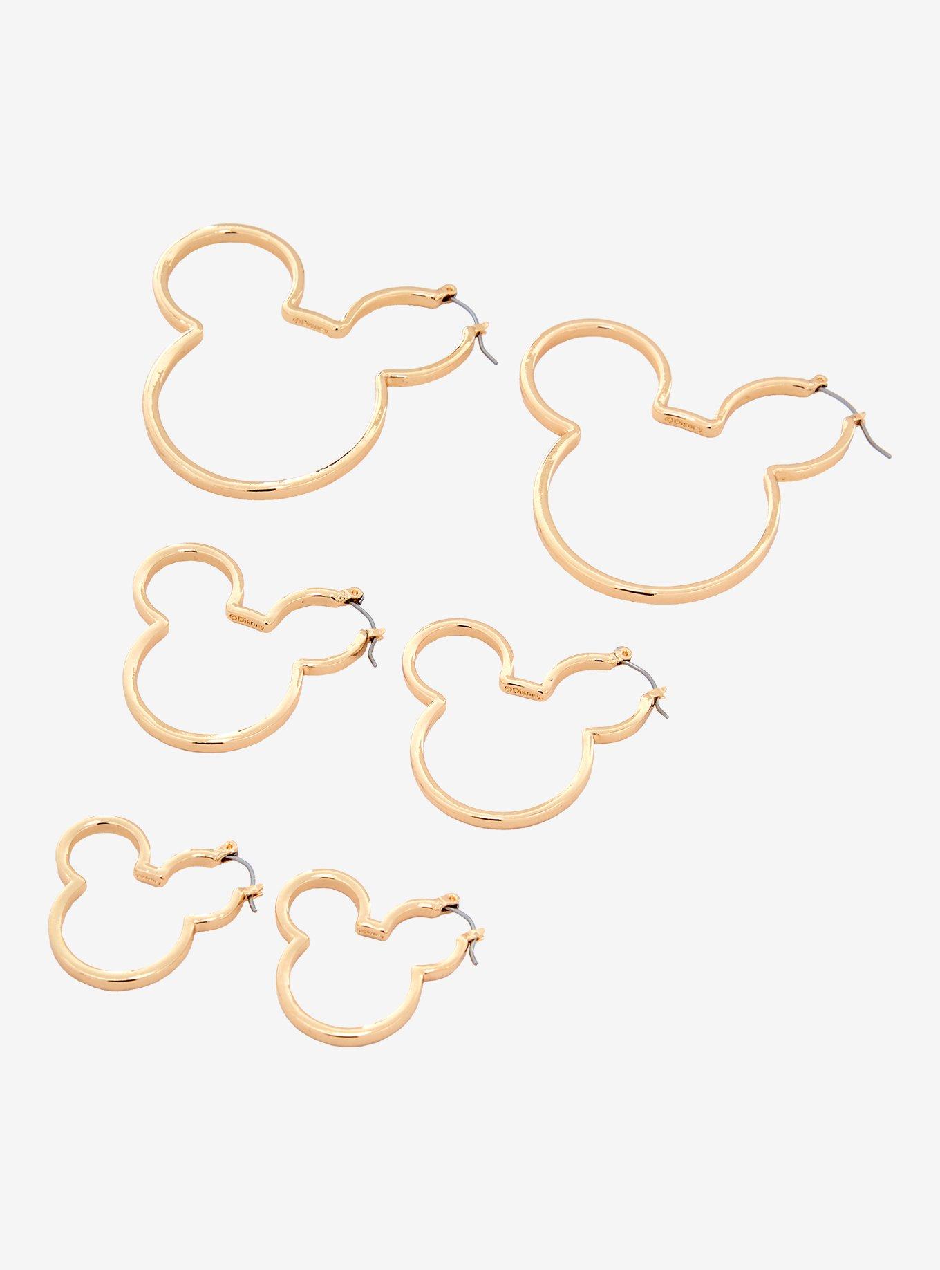 Disney Mickey Mouse Silhouette Hoop Earring Set - BoxLunch Exclusive, , alternate