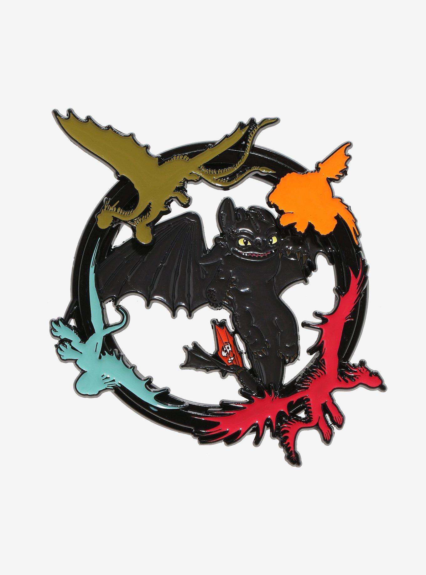 How to Train Your Dragon Toothless Dragons Spinning Enamel Pin &mdash; BoxLunch Exclusive, , alternate