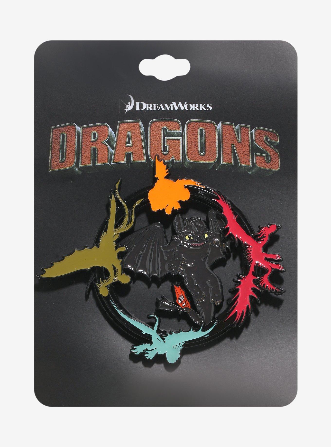 How to Train Your Dragon Toothless Dragons Spinning Enamel Pin — BoxLunch Exclusive, , alternate