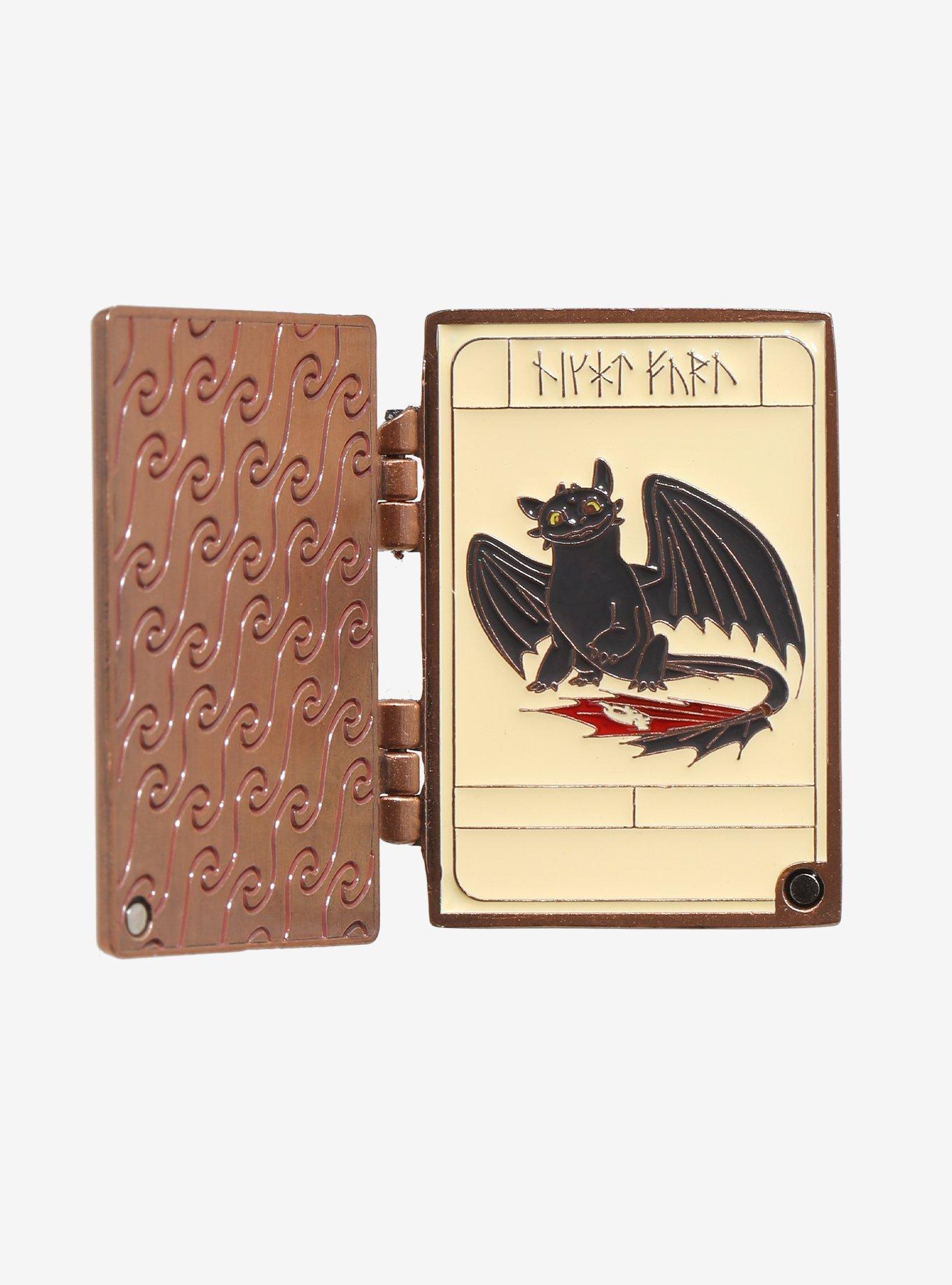 How to Train Your Dragon Book of Dragons Hinged Enamel Pin — BoxLunch Exclusive, , hi-res