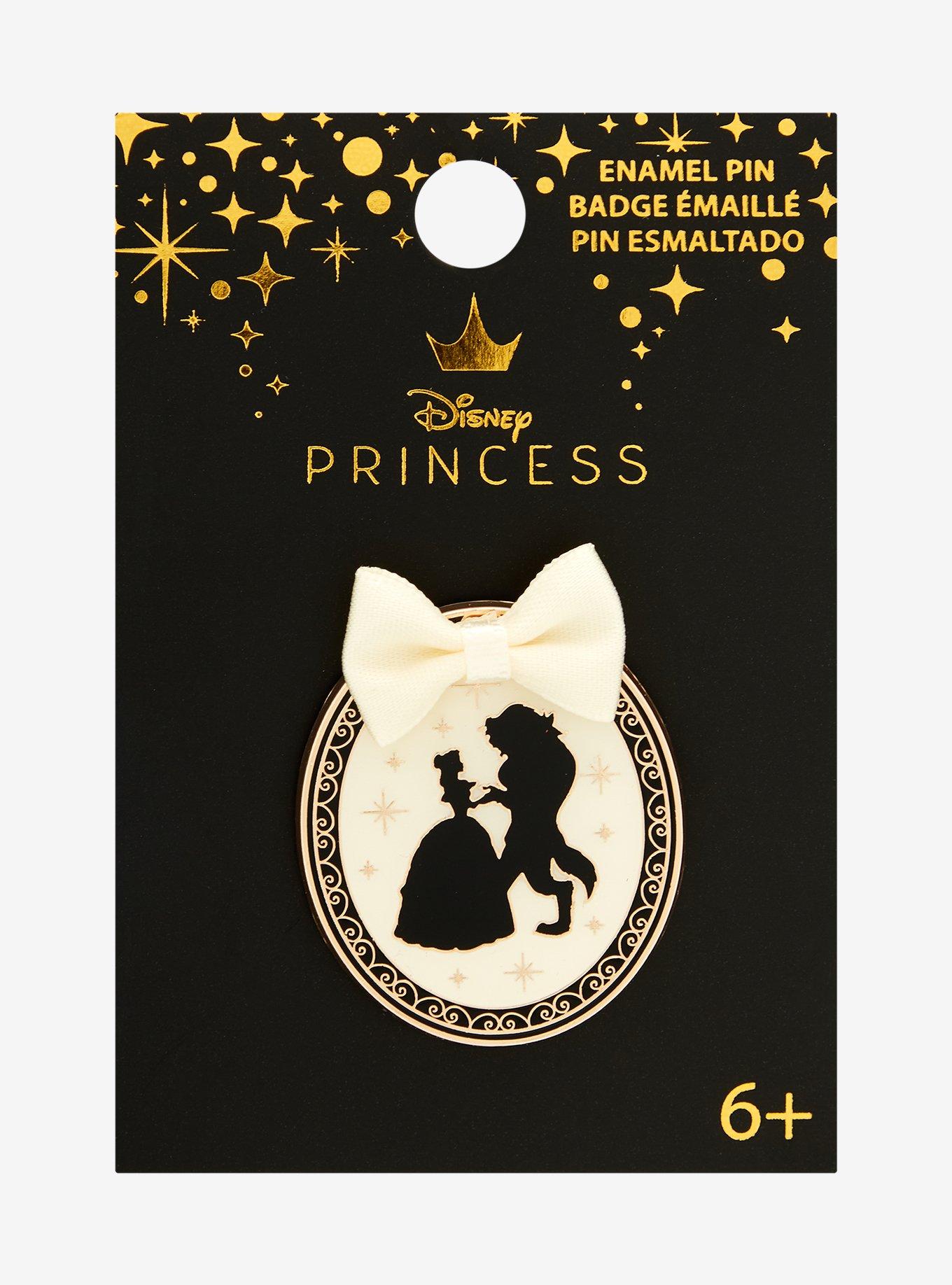 Loungefly Disney Beauty and the Beast Belle & Beast Silhouette Enamel Pin - BoxLunch Exclusive, , hi-res