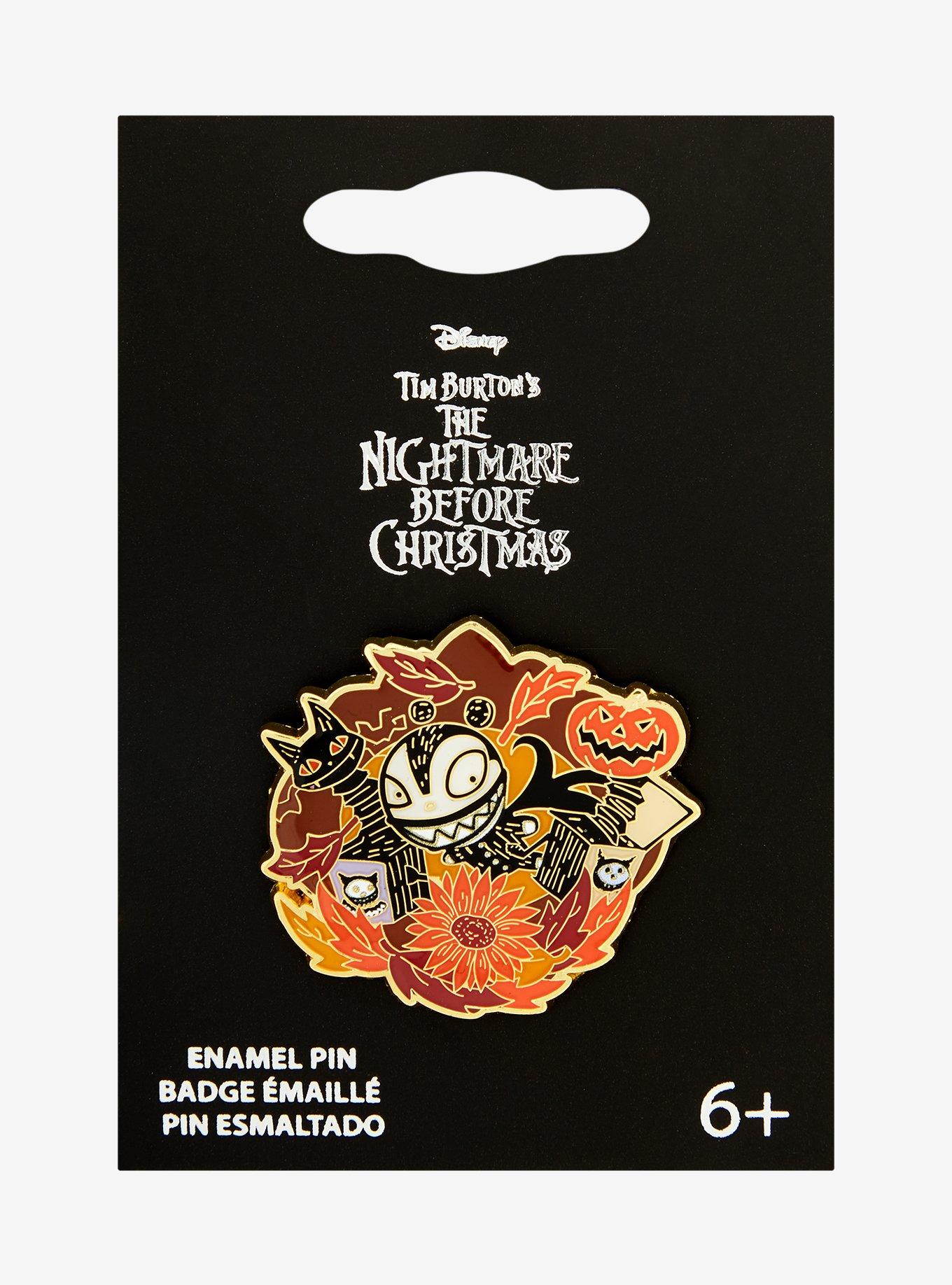 Loungefly Disney The Nightmare Before Christmas Scary Teddy Autumn Floral Enamel Pin — BoxLunch Exclusive, , alternate