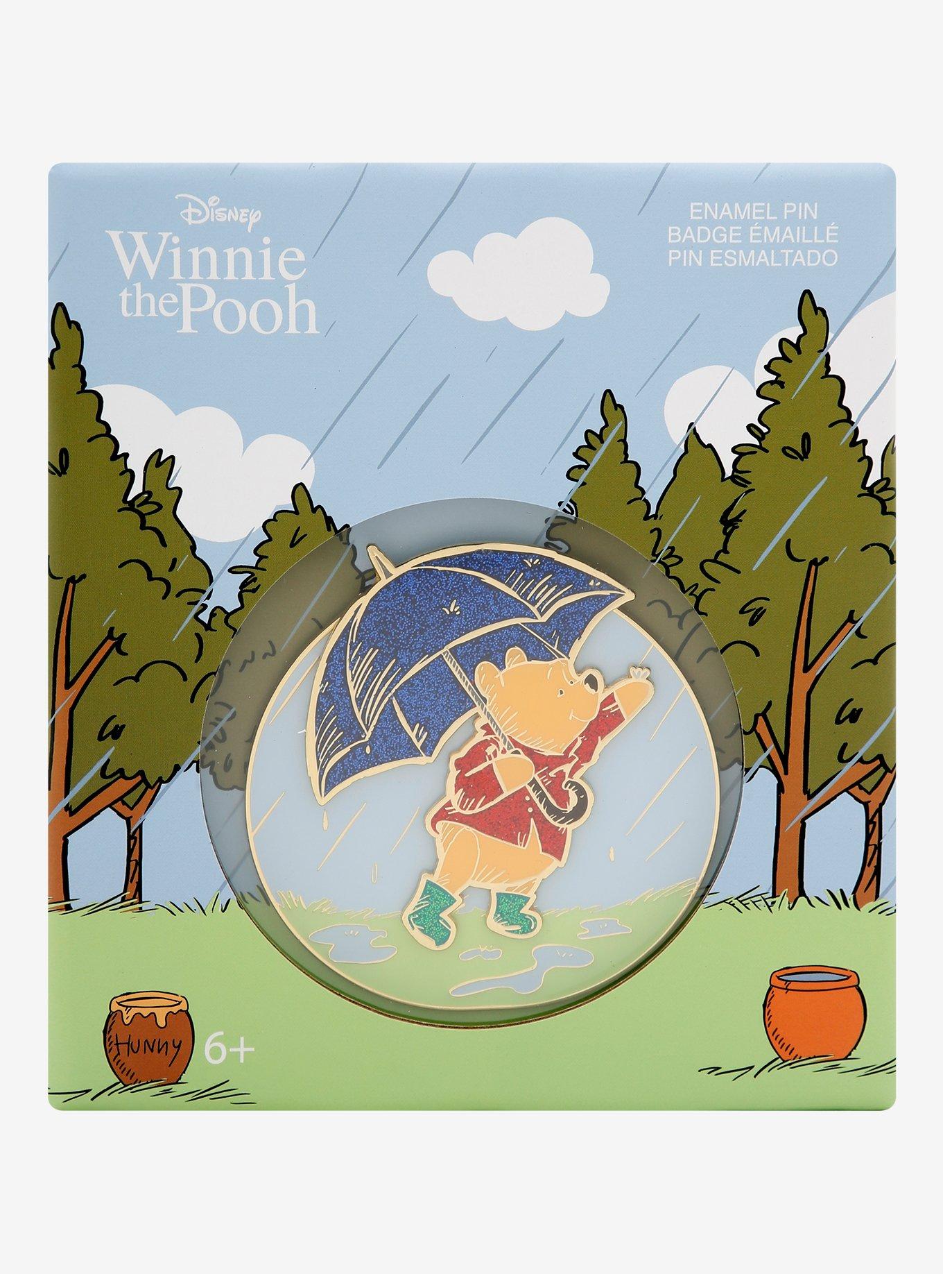 Loungefly Disney Winnie the Pooh Rainy Day Pooh Bear Limited Edition Enamel Pin - BoxLunch Exclusive, , hi-res