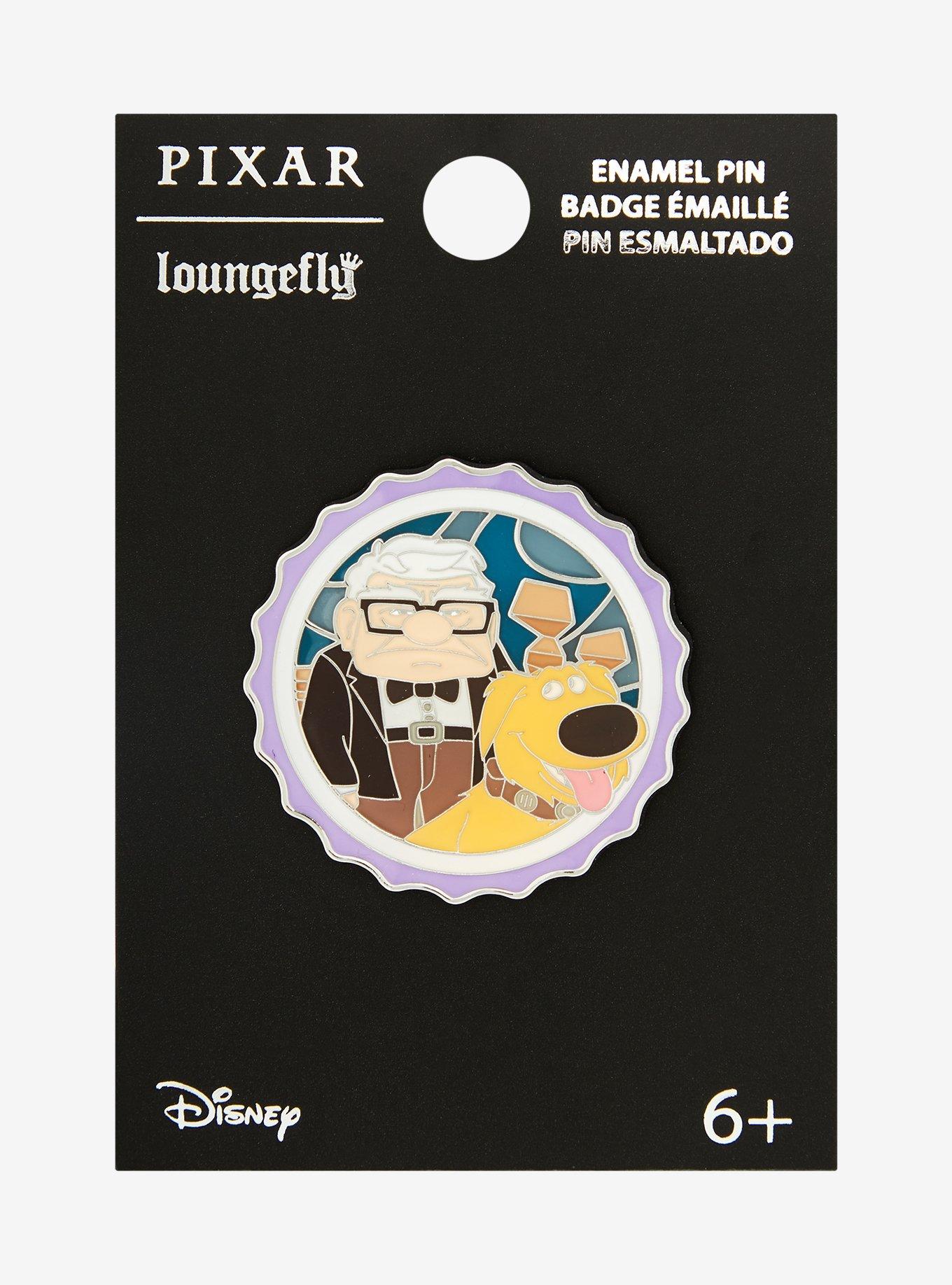 Loungefly Disney Pixar Carl & Dug Badge Enamel Pin - BoxLunch Exclusive, , alternate