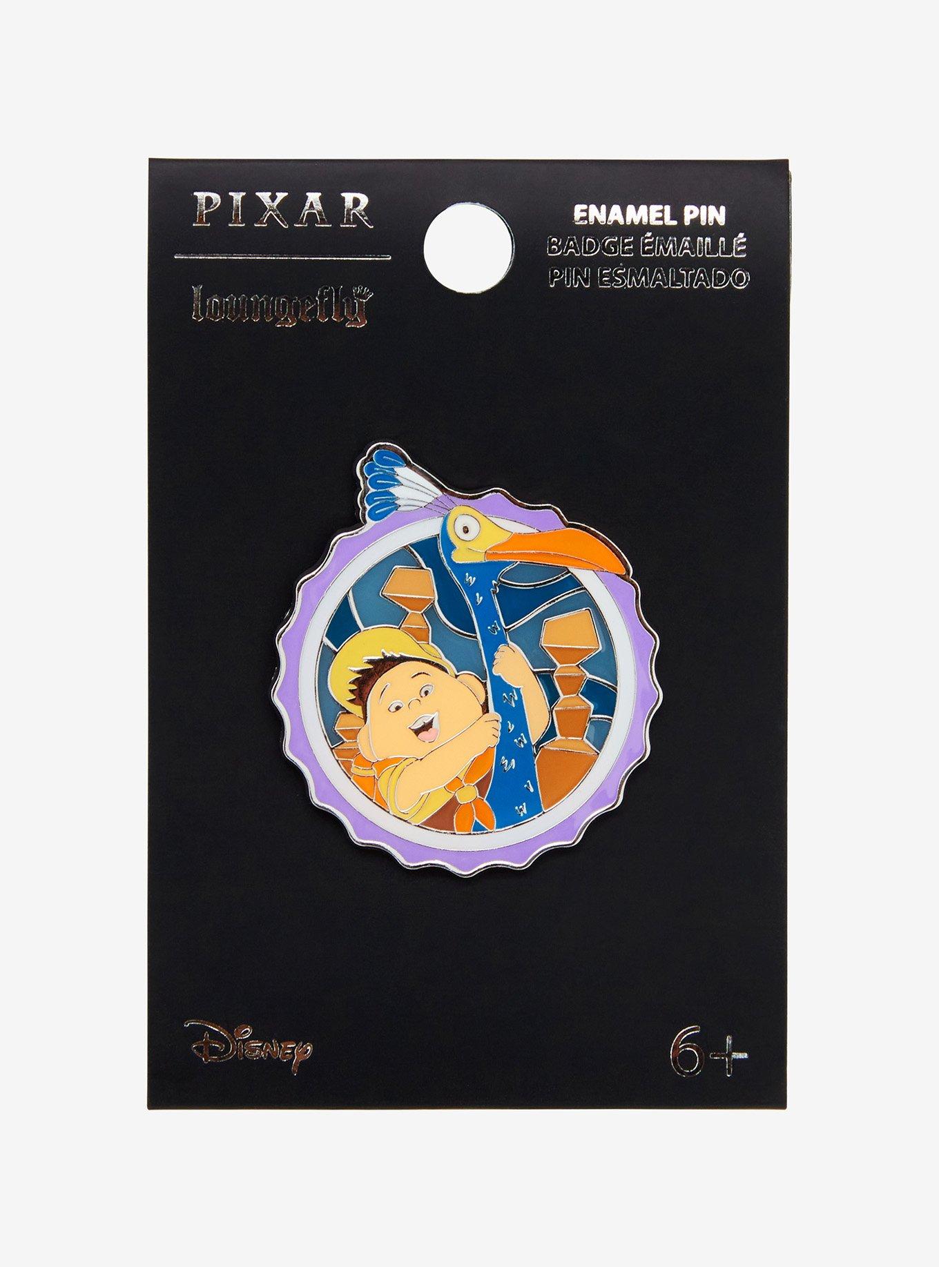 Loungefly Disney Pixar Up Kevin & Russell Stained Glass Enamel Pin — BoxLunch Exclusive, , hi-res