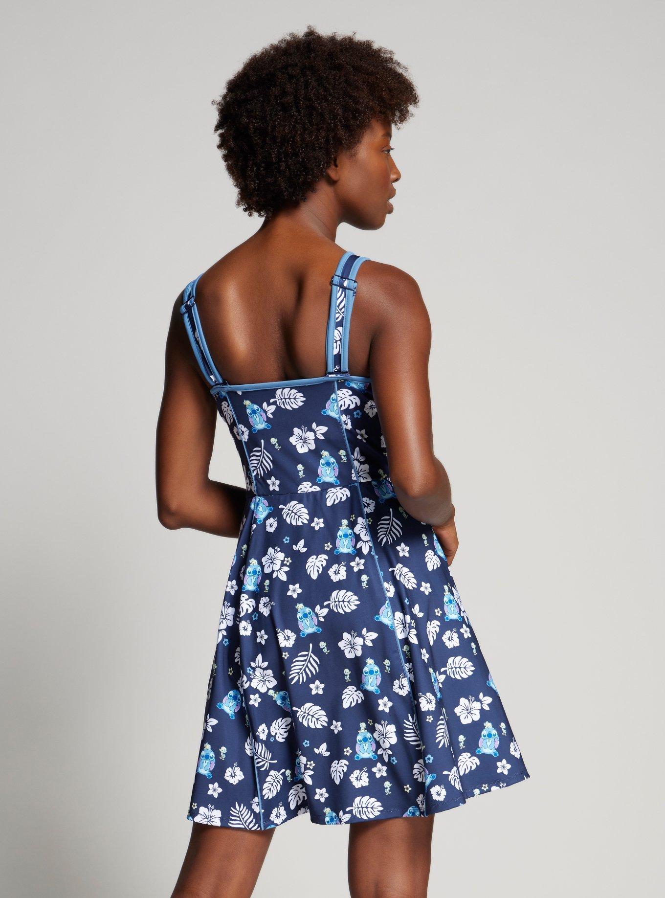 Disney Lilo & Stitch Allover Print Athletic Dress — BoxLunch Exclusive, NAVY, alternate