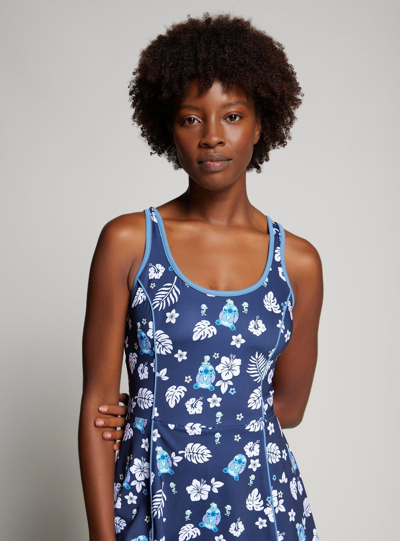 Disney Lilo & Stitch Allover Print Athletic Dress — BoxLunch Exclusive, NAVY, alternate