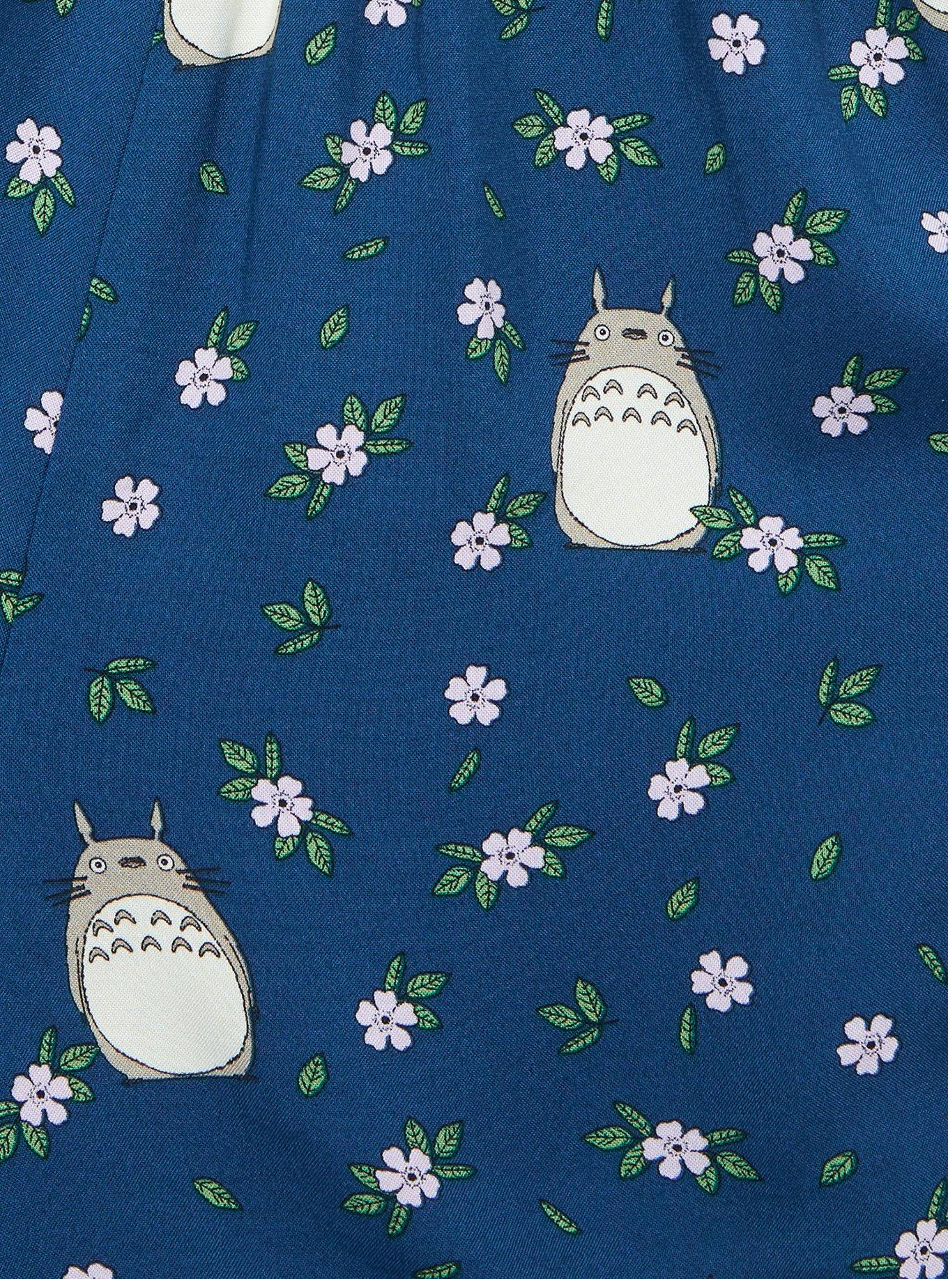 Her Universe Studio Ghibli My Neighbor Totoro Floral Allover Print Romper - BoxLunch Exclusive, PRUSSIAN BLUE, alternate