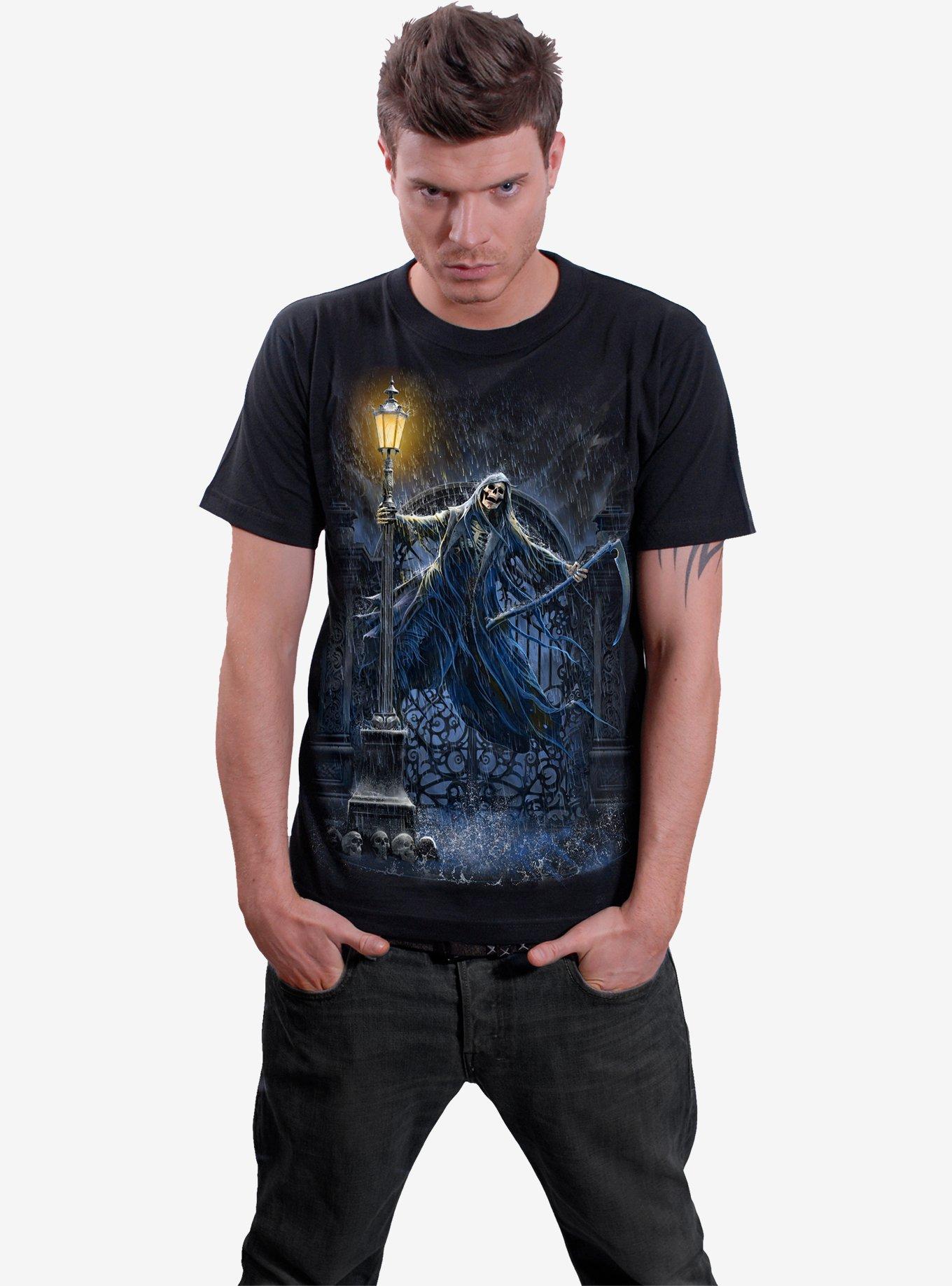 Spiral Reaping In The Rain T-Shirt, BLACK, alternate