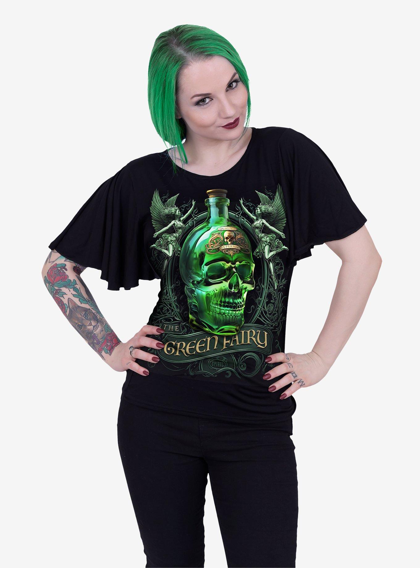 Spiral The Green Fairy Boat Neck Bat Sleeve Top, , hi-res