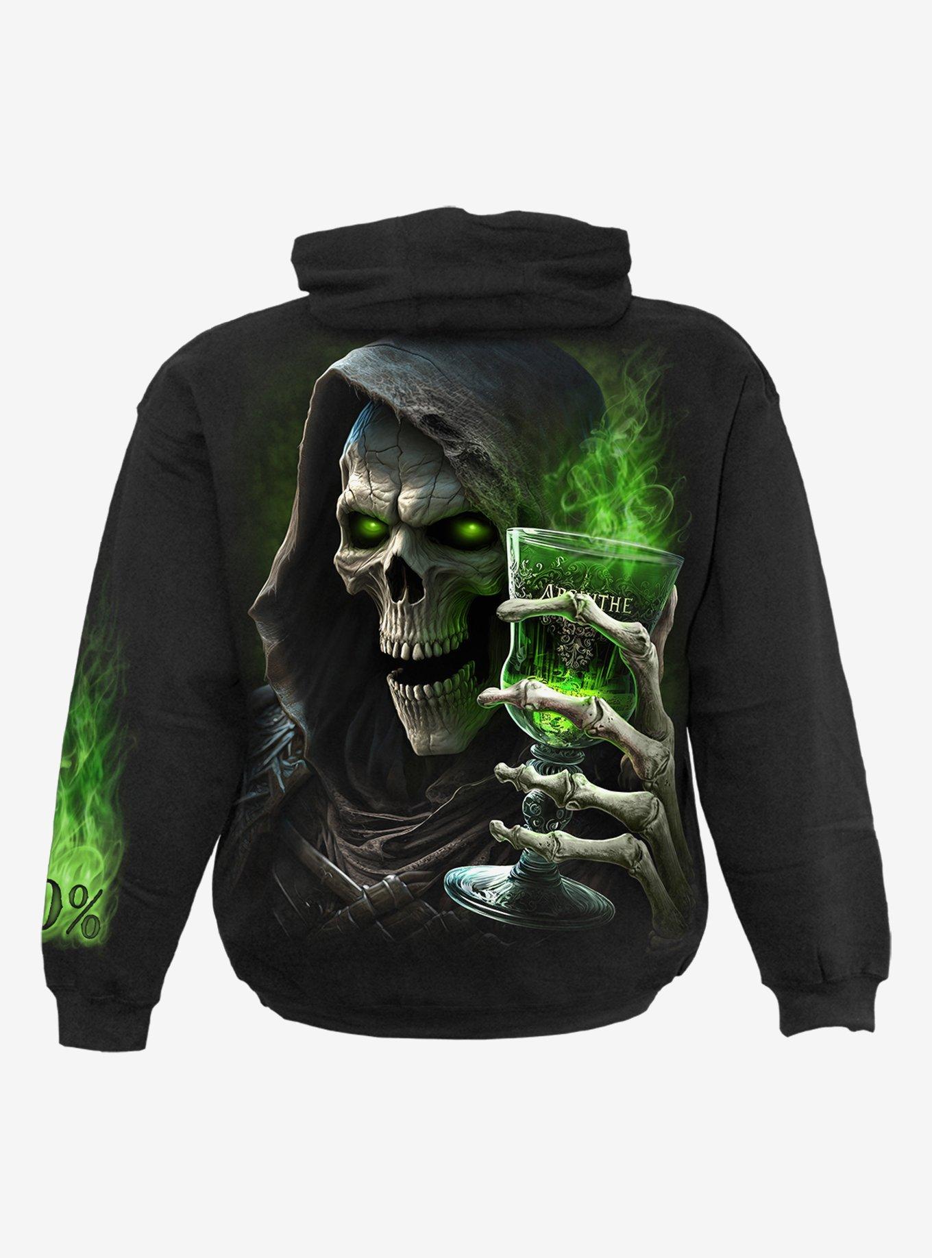 Spiral The Green Fairy Hoodie, BLACK, alternate