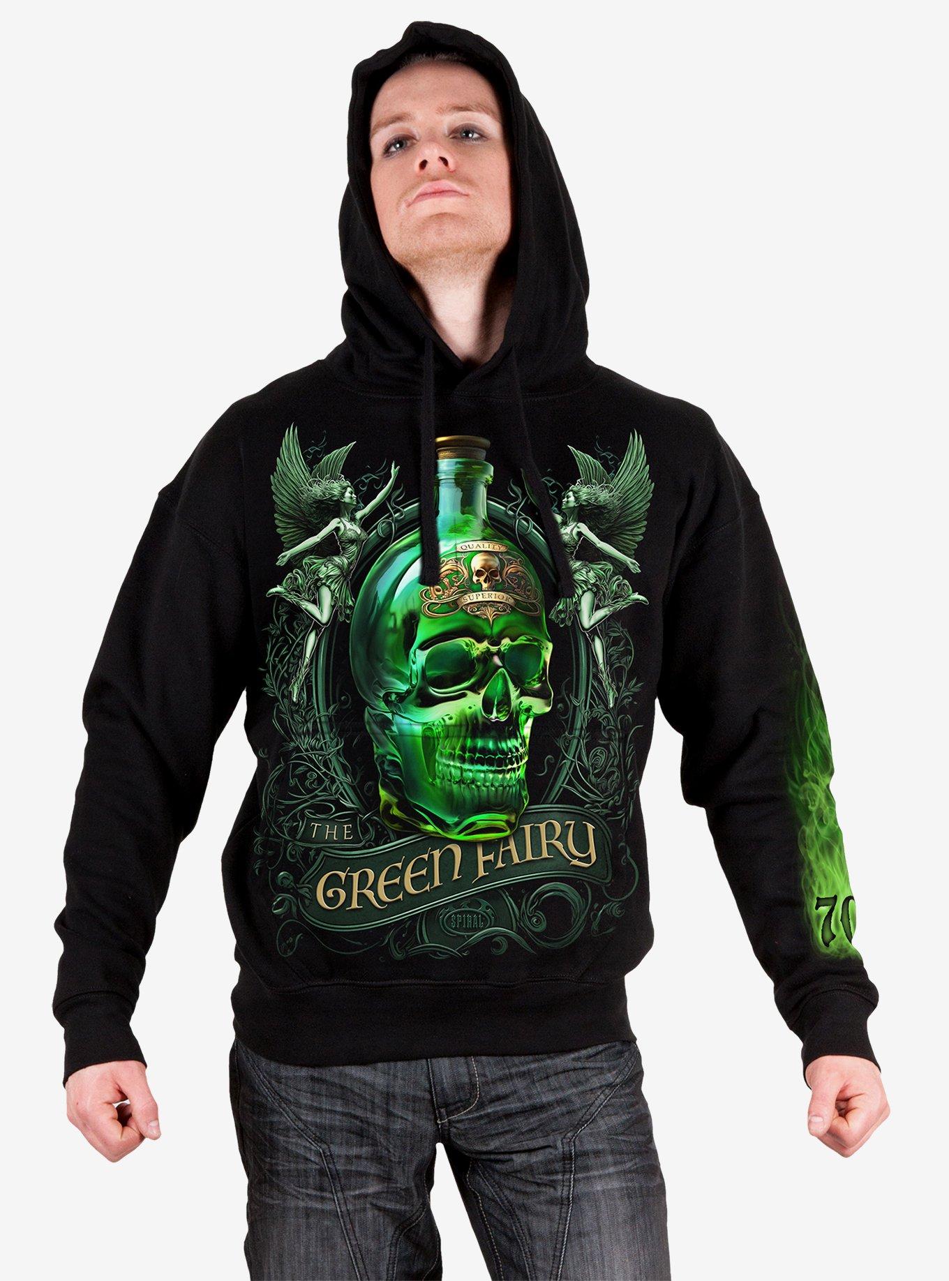 Spiral The Green Fairy Hoodie, BLACK, alternate