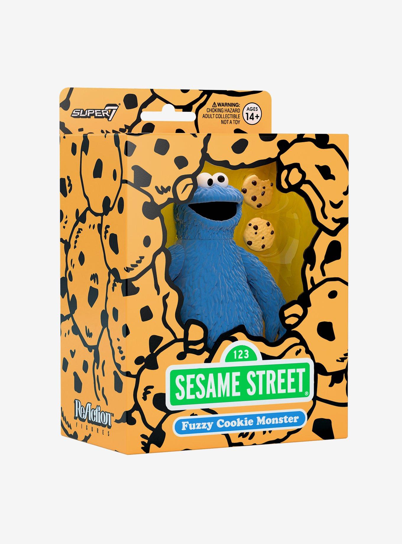 Super7 ReAction Sesame Street Fuzzy Cookie Monster Figure, , hi-res