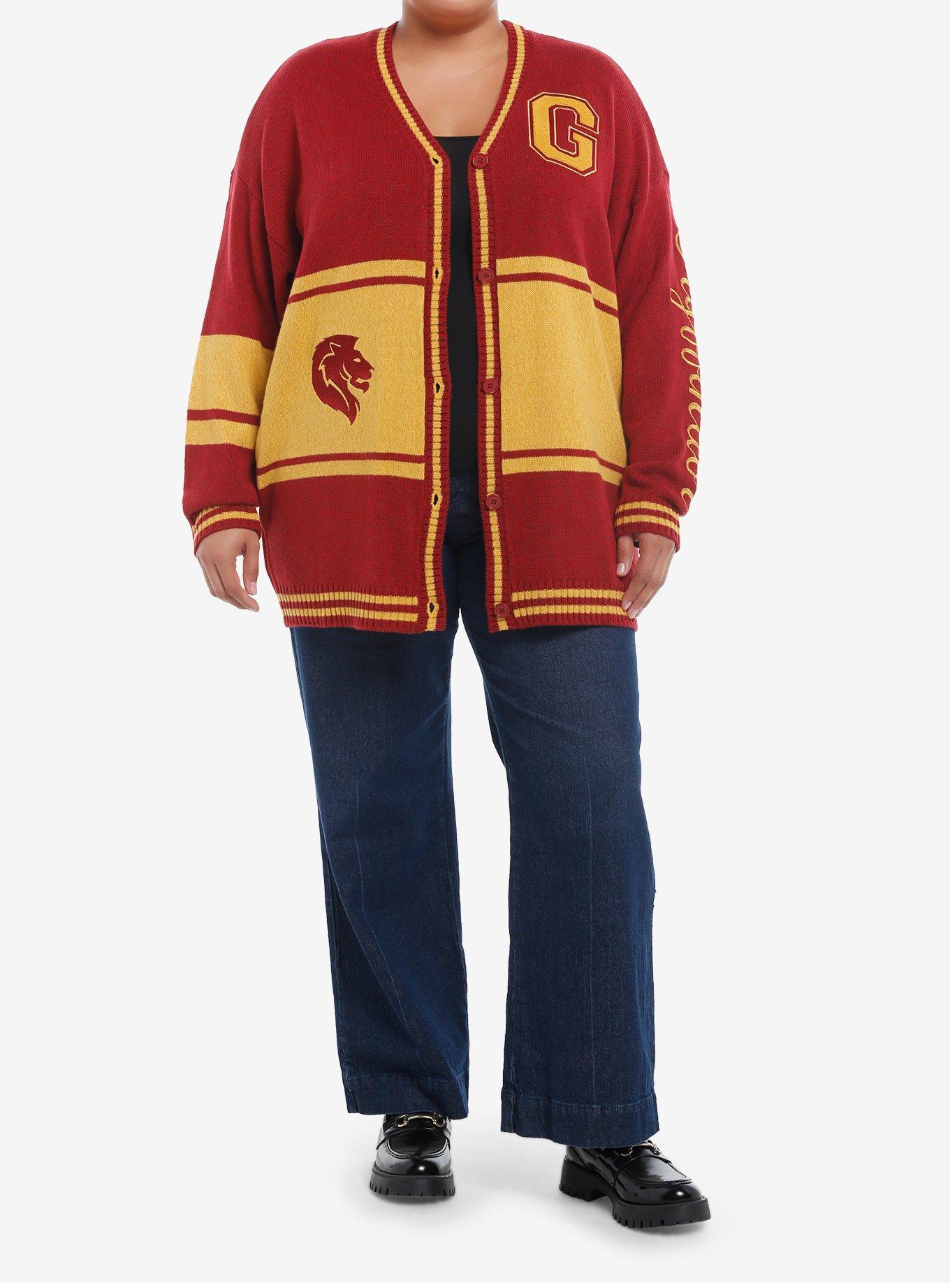 Harry Potter Gryffindor Varsity Cardigan Plus Size, , hi-res