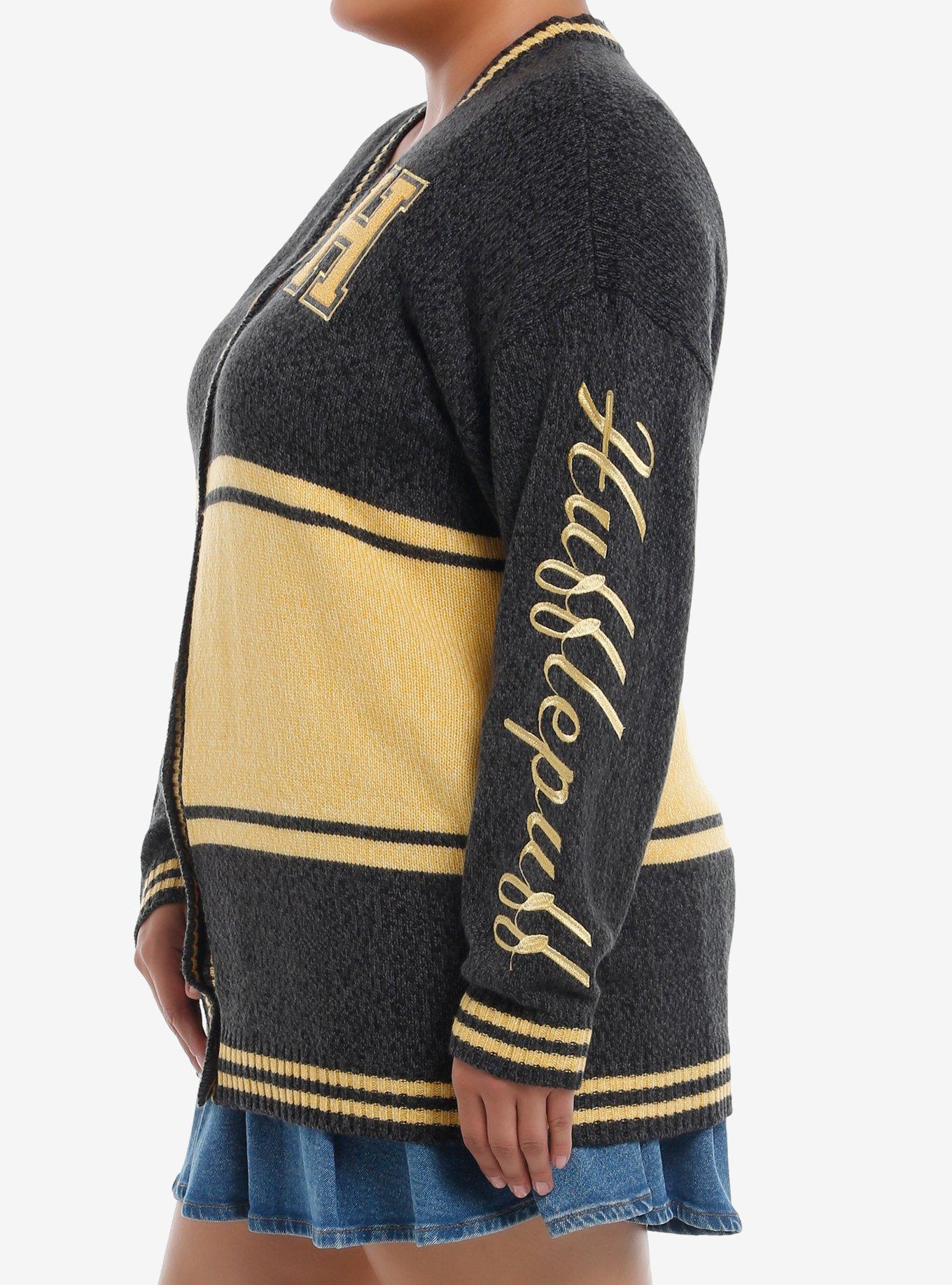 Harry Potter Hufflepuff Varsity Cardigan Plus Size, MULTI, alternate