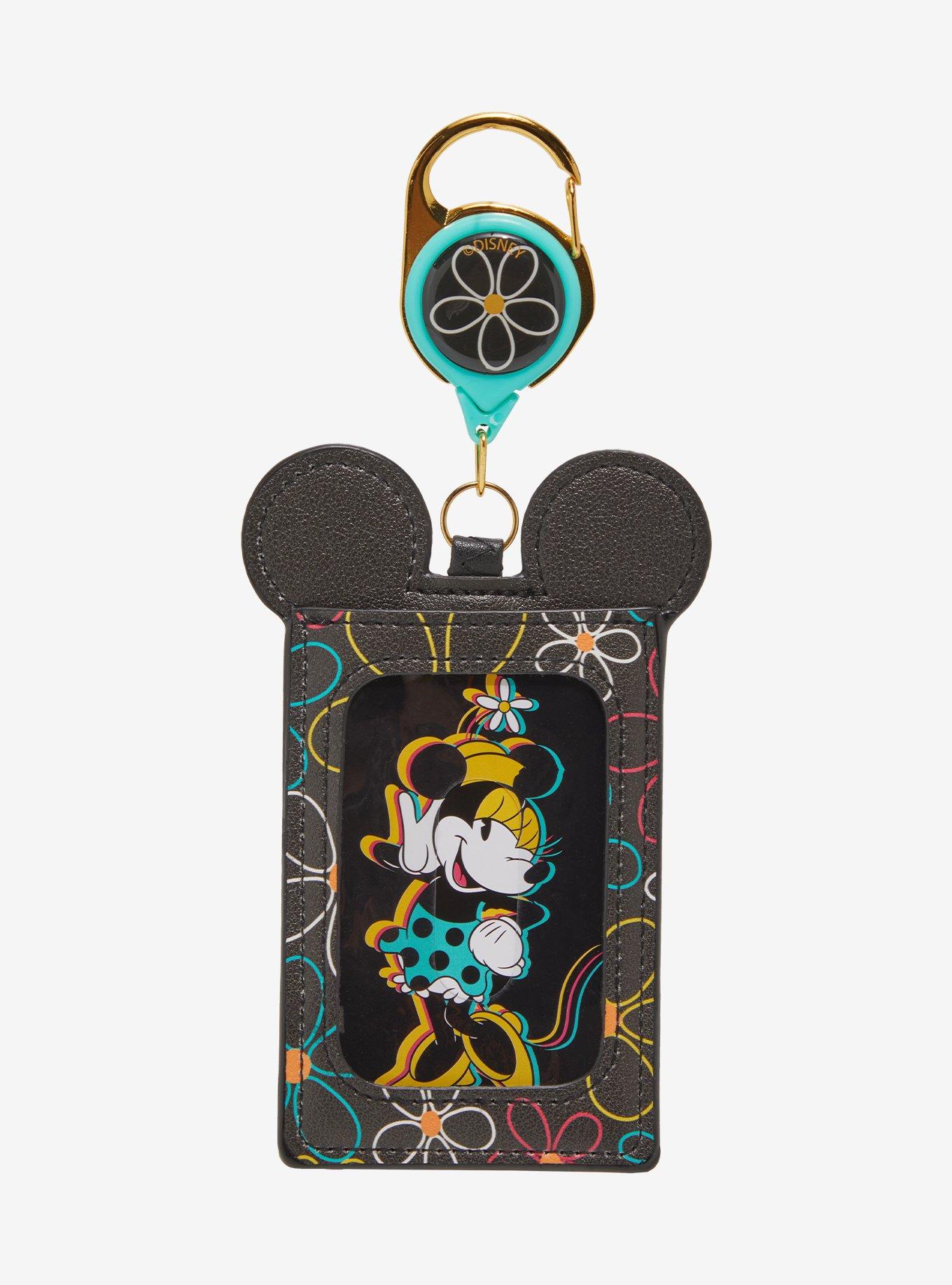 Disney Minnie Mouse Floral Retro Retractable Lanyard — BoxLunch Exclusive, , alternate