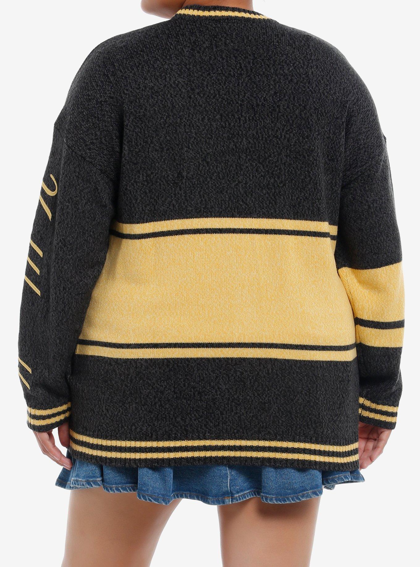 Harry Potter Hufflepuff Varsity Girls Cardigan Plus Size, , alternate