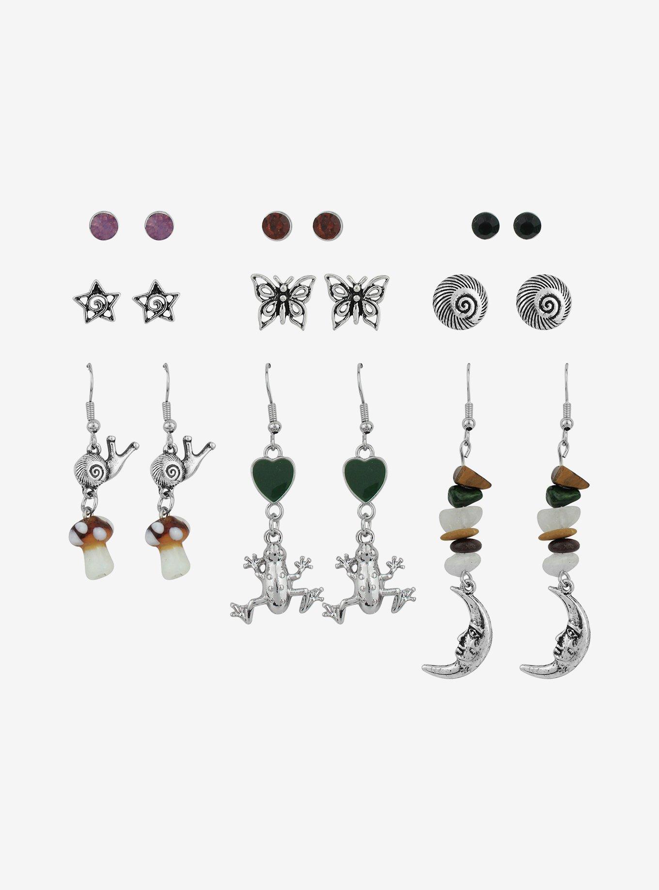 Thorn & Fable Forest Creature Stone Earring Set, , alternate