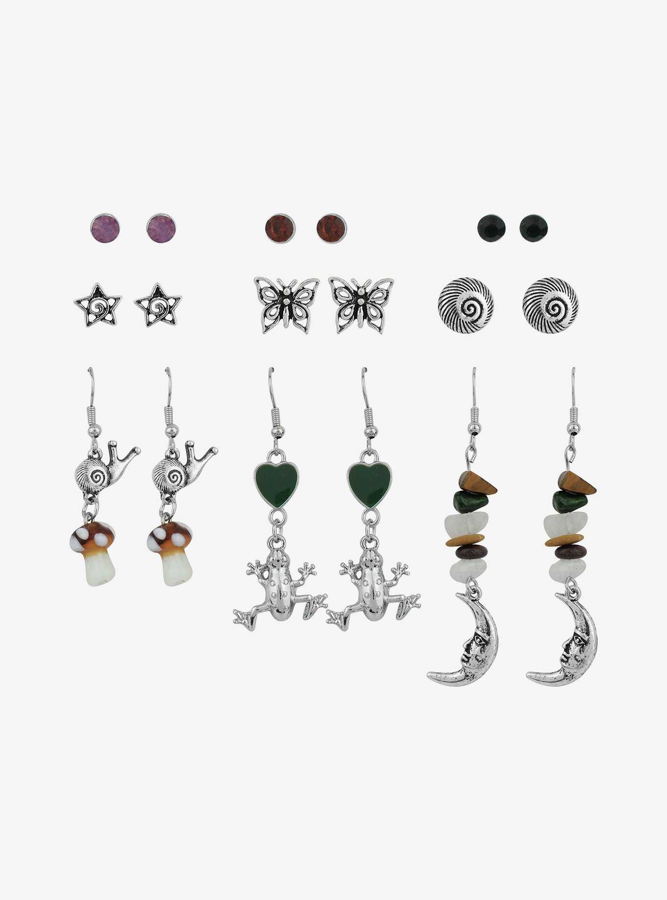 Thorn & Fable Forest Creature Stone Earring Set, , hi-res