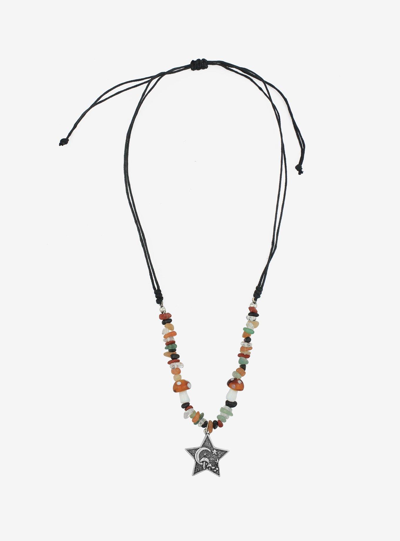 Thorn & Fable Star Mushroom Cord Necklace, , hi-res