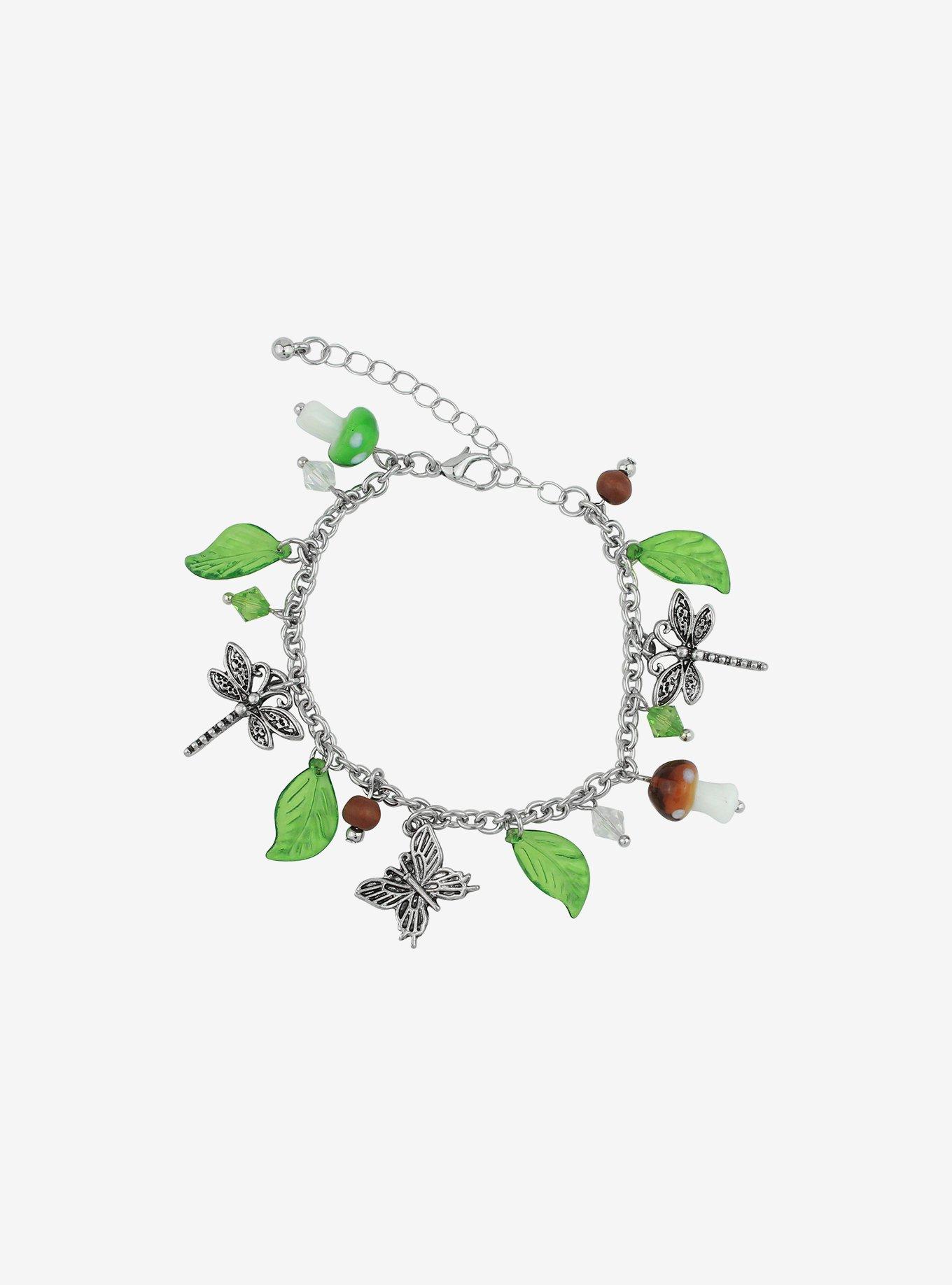 Thorn & Fable Mushroom Dragonfly Bracelet Set, , alternate