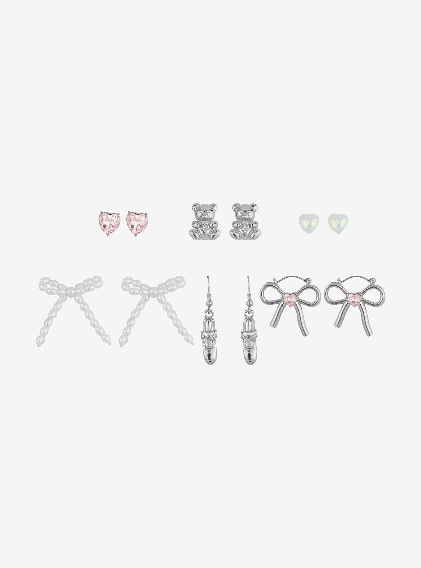Sweet Society Ballet Ribbon Earring Set, , hi-res