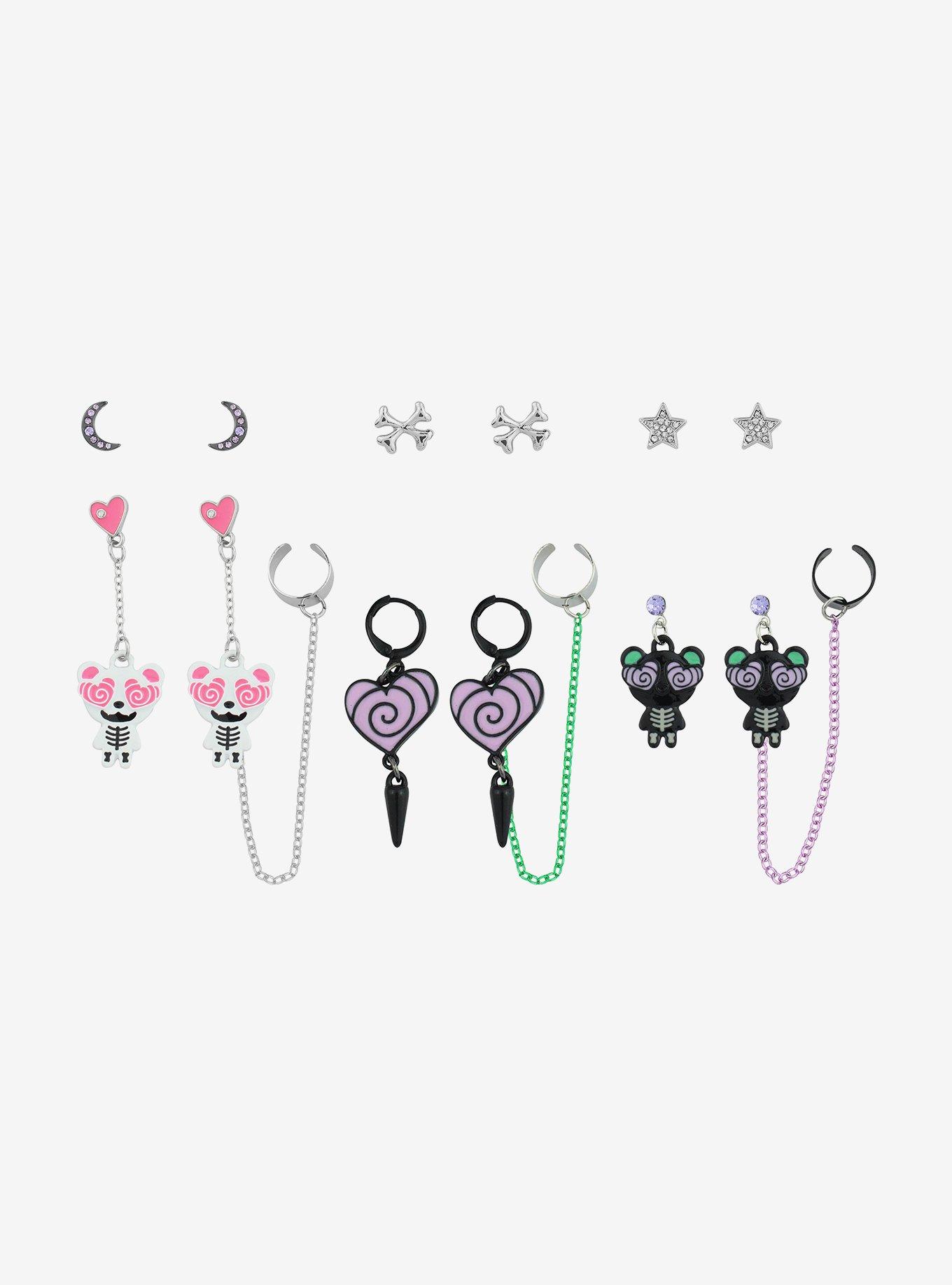 Teddy Bear Monster Earring Set, , alternate