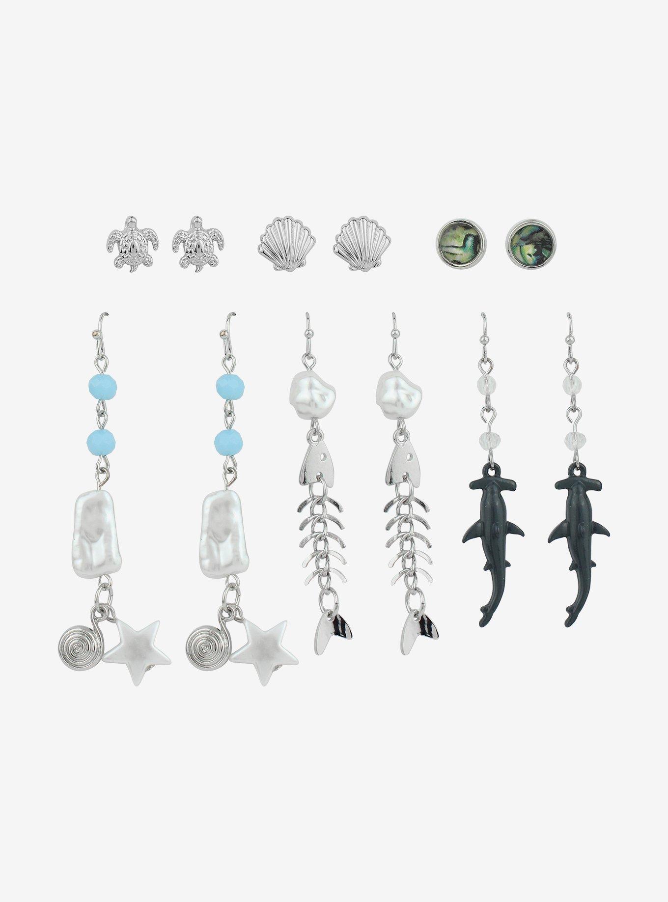 Sweet Society Ocean Shell Fish Earring Set, , alternate