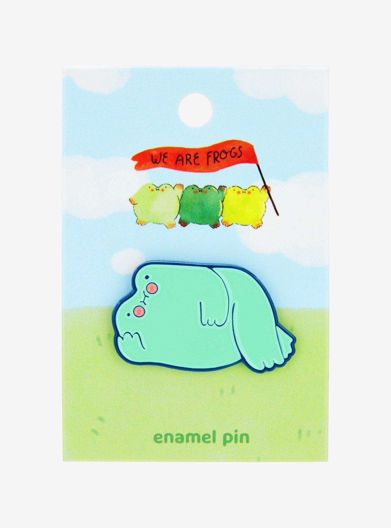 Lounging Frogs Enamel Pin By We Are Frogs, , hi-res