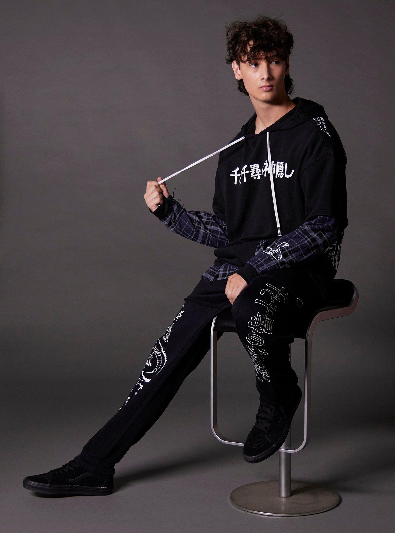 Our Universe Studio Ghibli® Spirited Away Haku Hardware Jogger Sweatpants, BLACK, alternate
