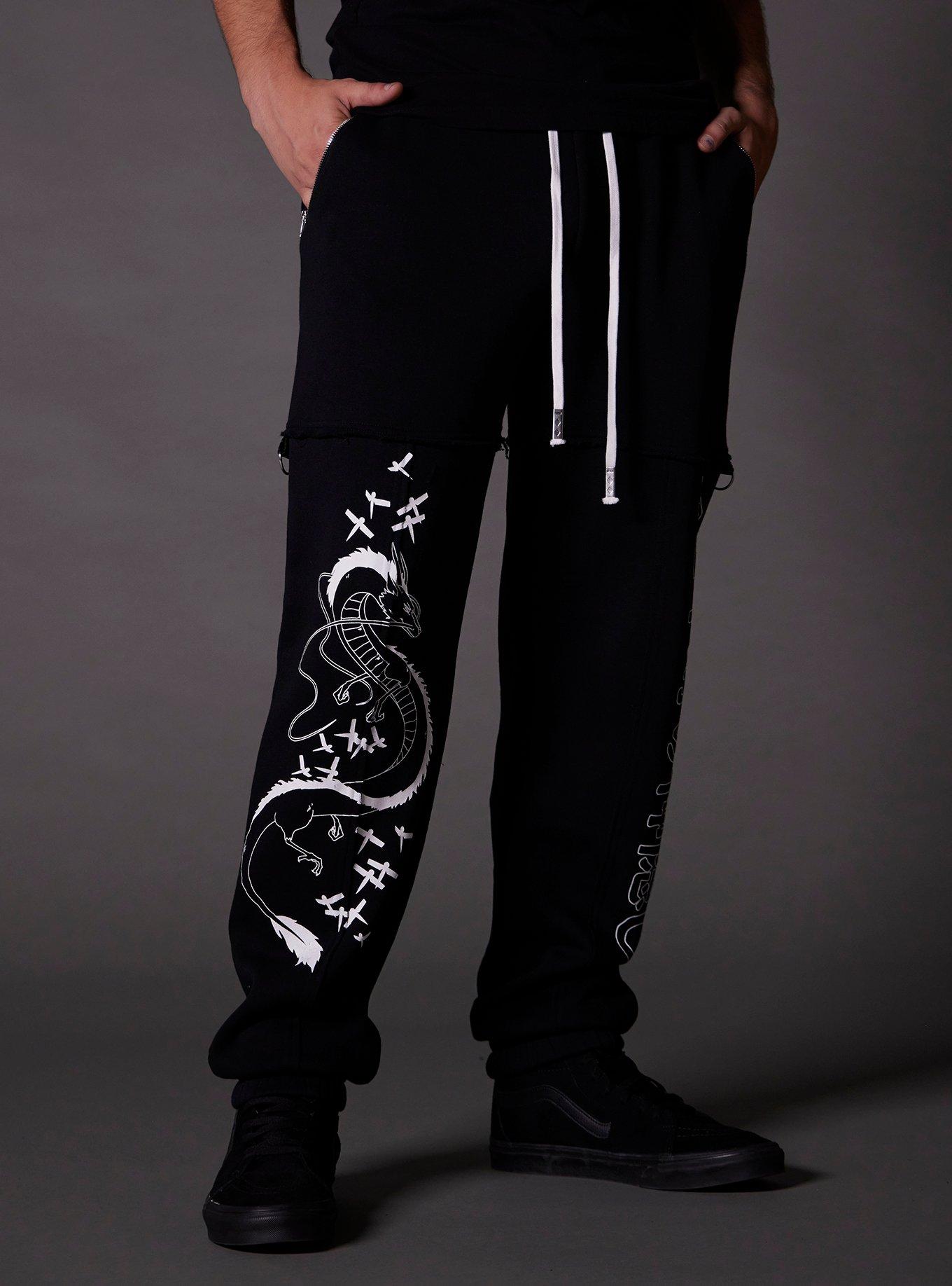 Our Universe Studio Ghibli® Spirited Away Haku Hardware Jogger Sweatpants, BLACK, alternate