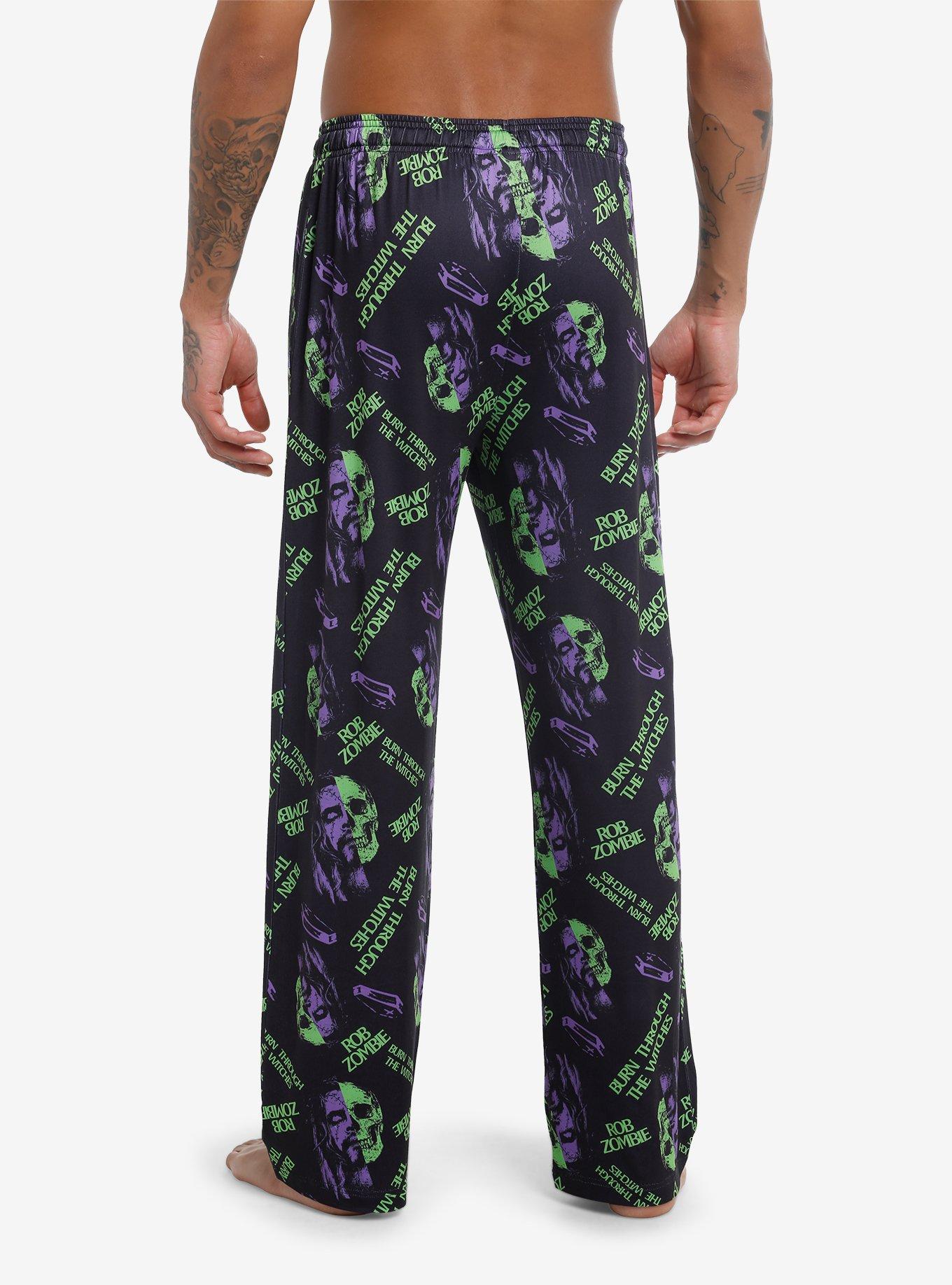 Rob Zombie Dragula Allover Print Pajama Pants, BLACK, alternate