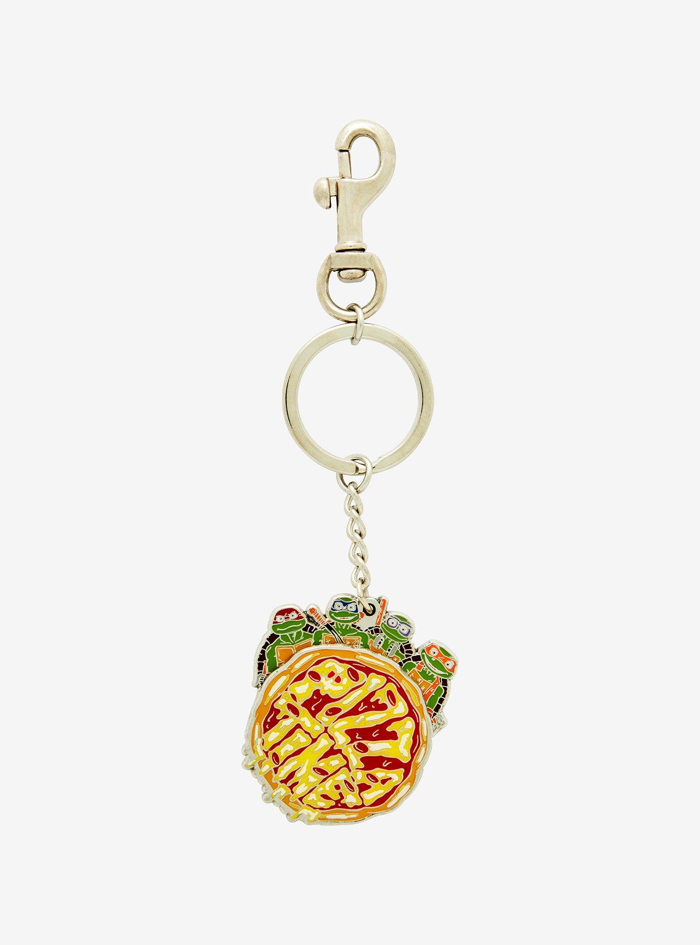 Teenage Mutant Ninja Turtles: Mutant Mayhem Pizza Time Spinning Keychain - BoxLunch Exclusive, , alternate