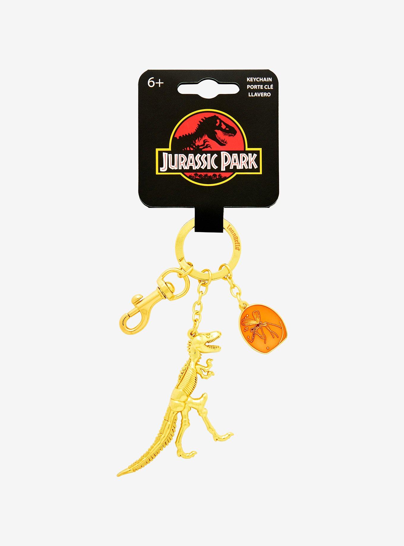 Jurassic Park T-Rex Skeleton Multi-Charm Keychain - BoxLunch Exclusive, , hi-res