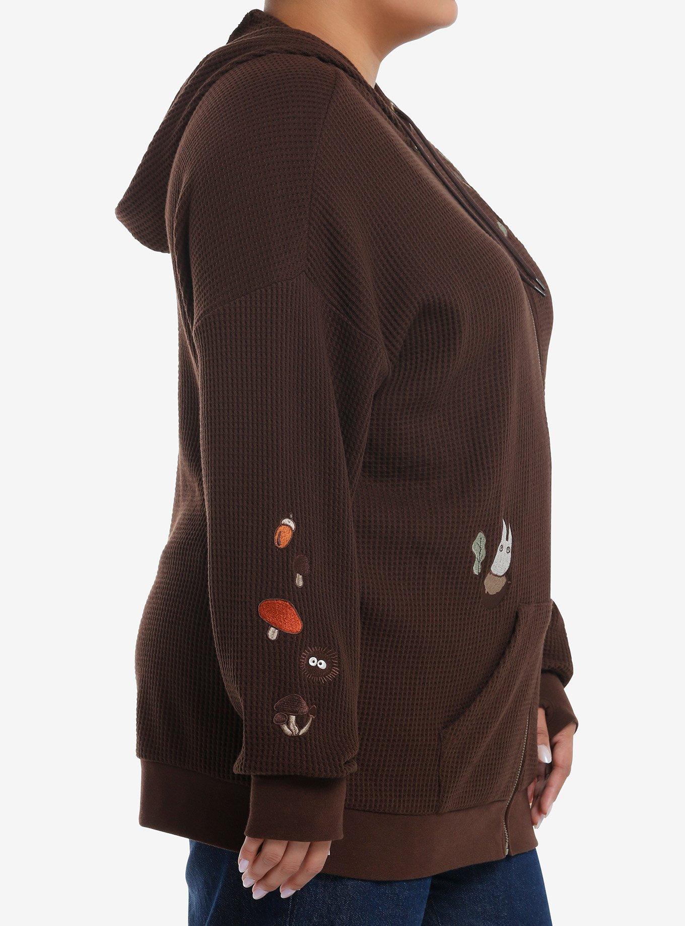 Her Universe Studio Ghibli® My Neighbor Totoro Girls Oversized Thermal Hoodie Plus Size, MULTI, alternate