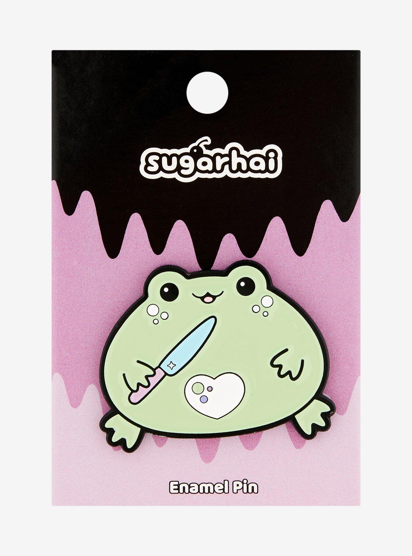 Frog Heart Knife Enamel Pin By Sugarhai, , alternate