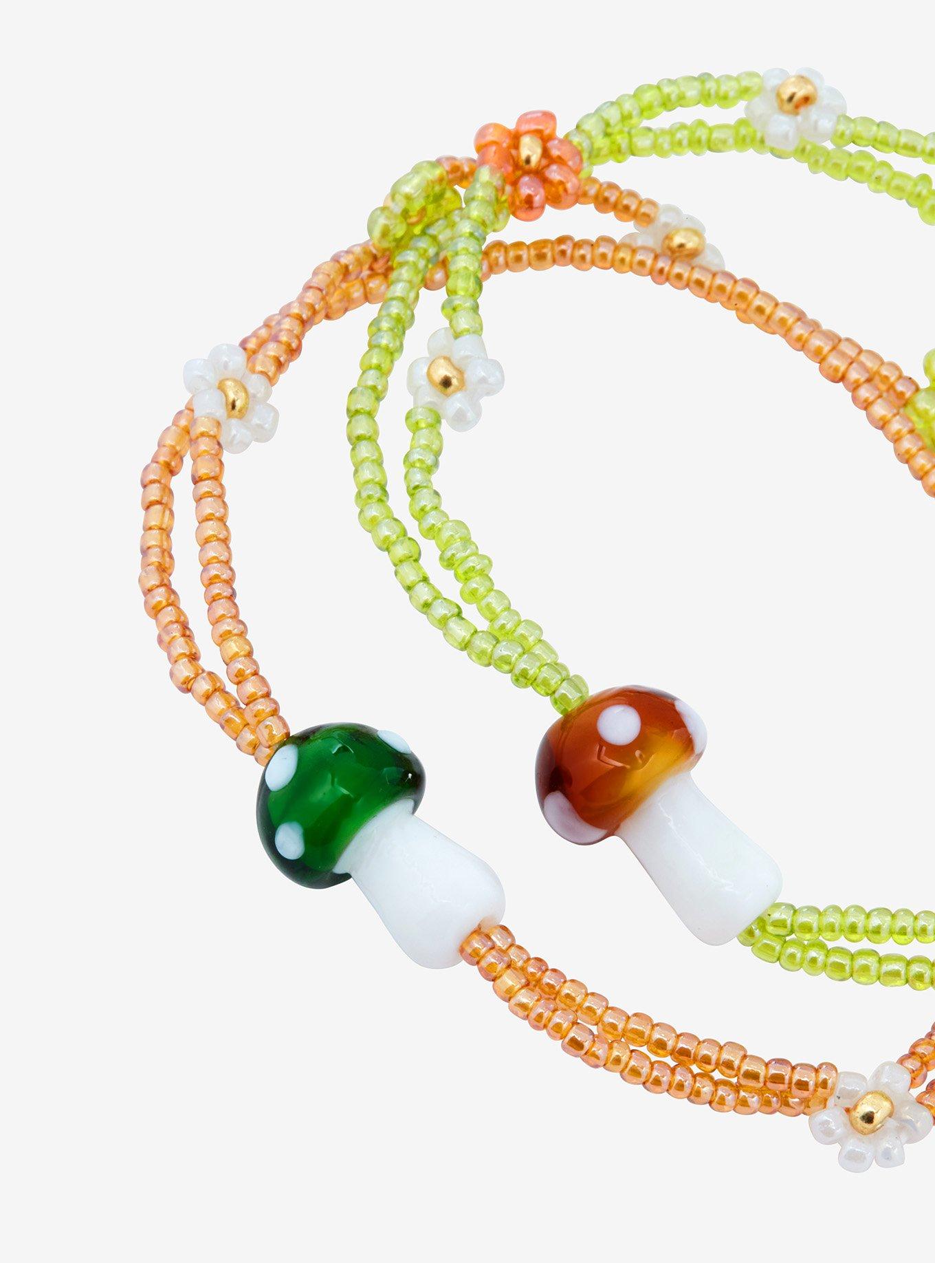 Thorn & Fable Mushroom Best Friend Bead Bracelet Set, , alternate