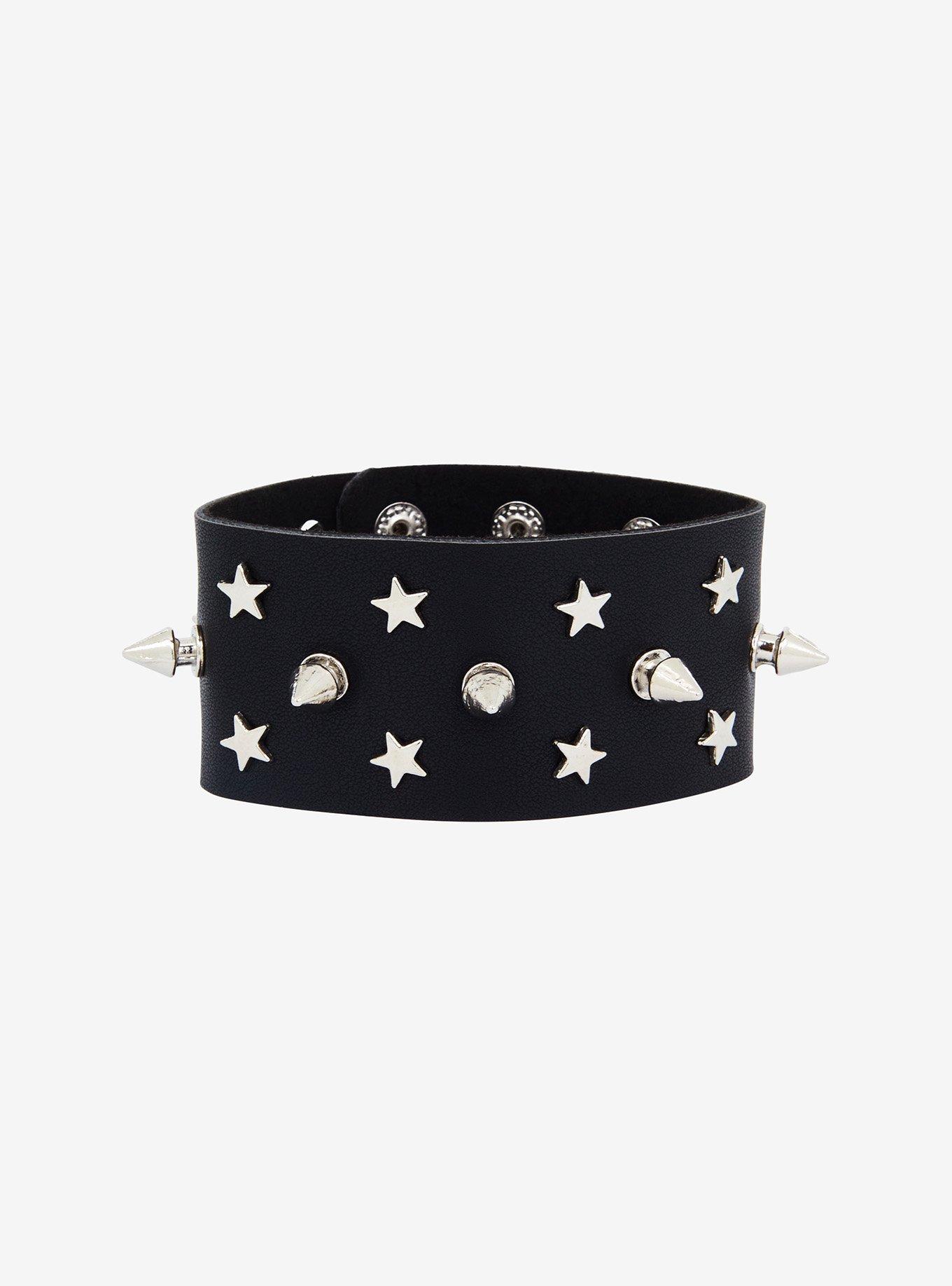 Social Collision Star Spike Cuff Bracelet, , alternate