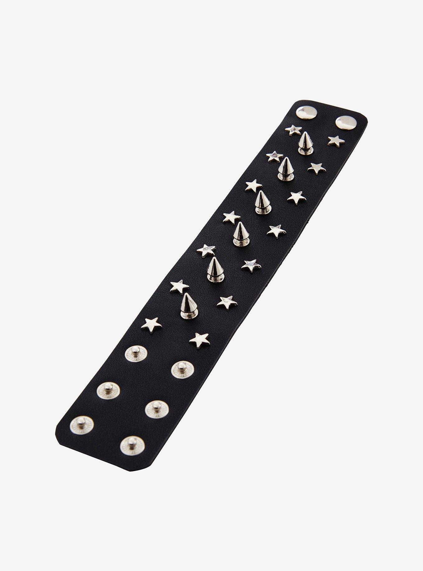 Social Collision Star Spike Cuff Bracelet, , alternate