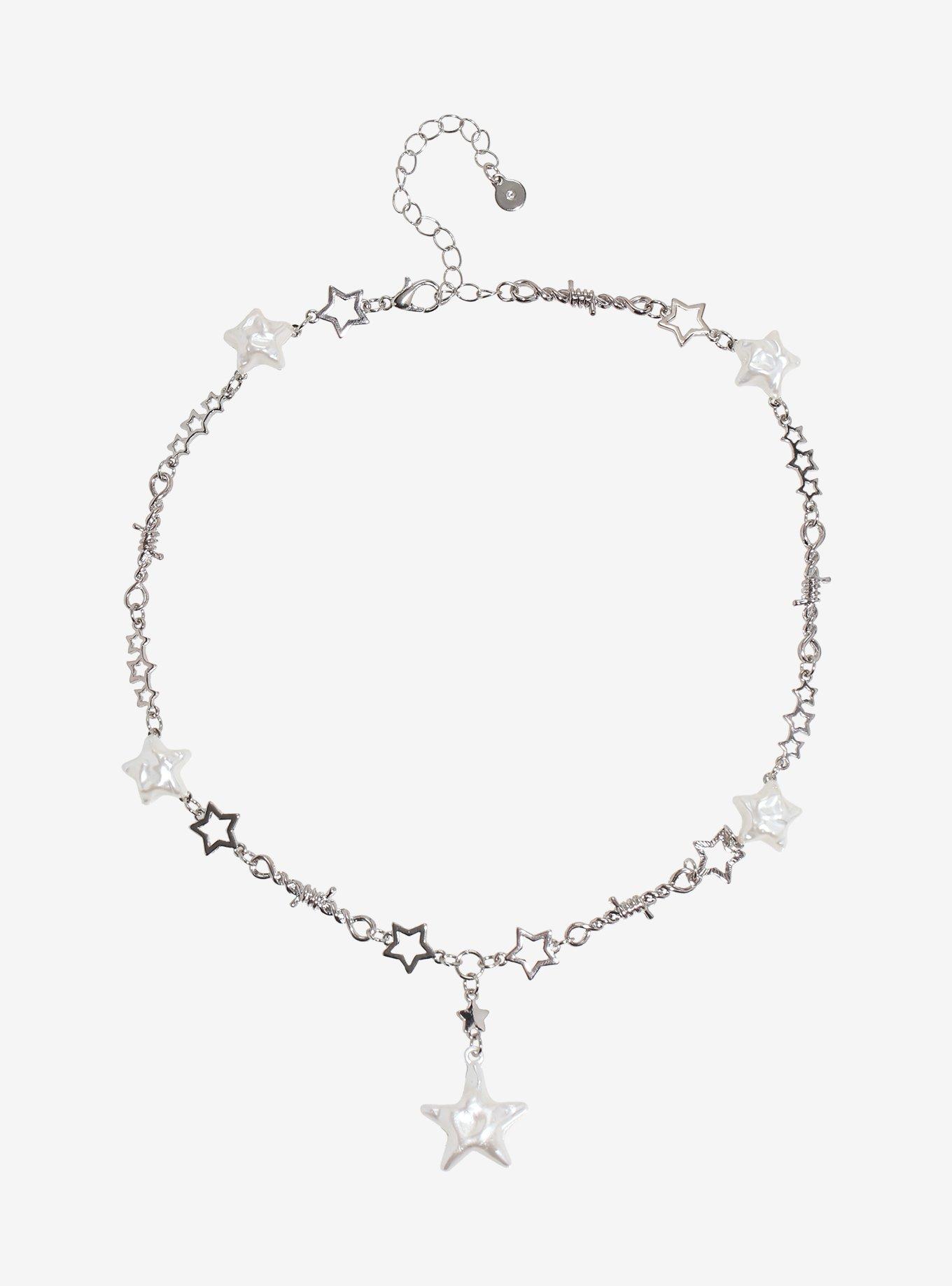 Social Collision Pearl Star Lariat Necklace, , hi-res