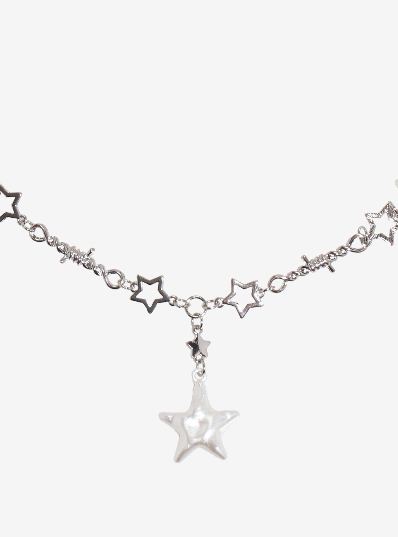 Social Collision Pearl Star Lariat Necklace, , alternate