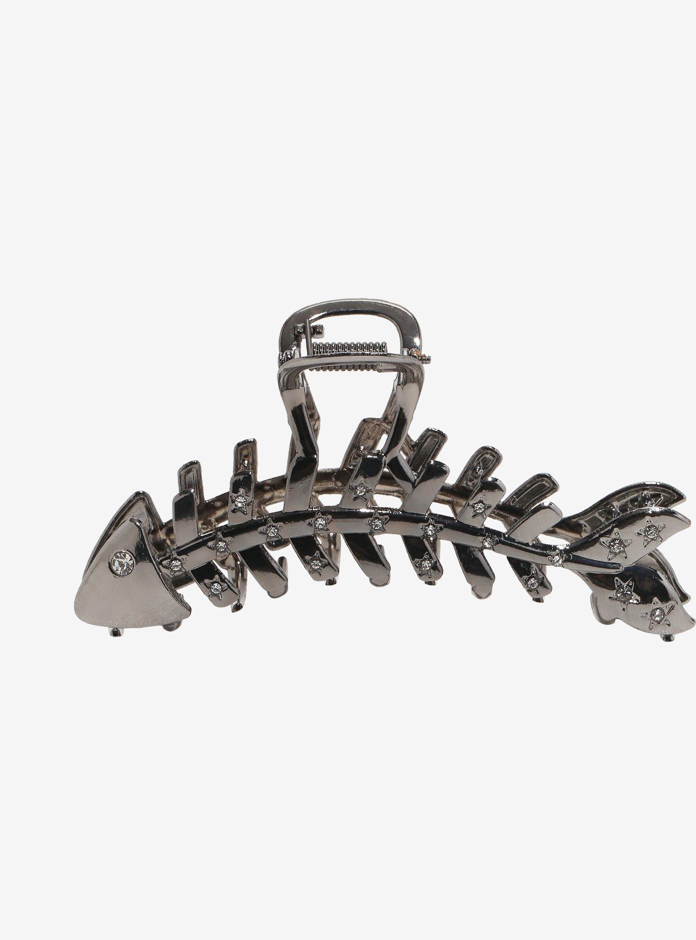 Social Collision Fish Bone Claw Hair Clip, , alternate